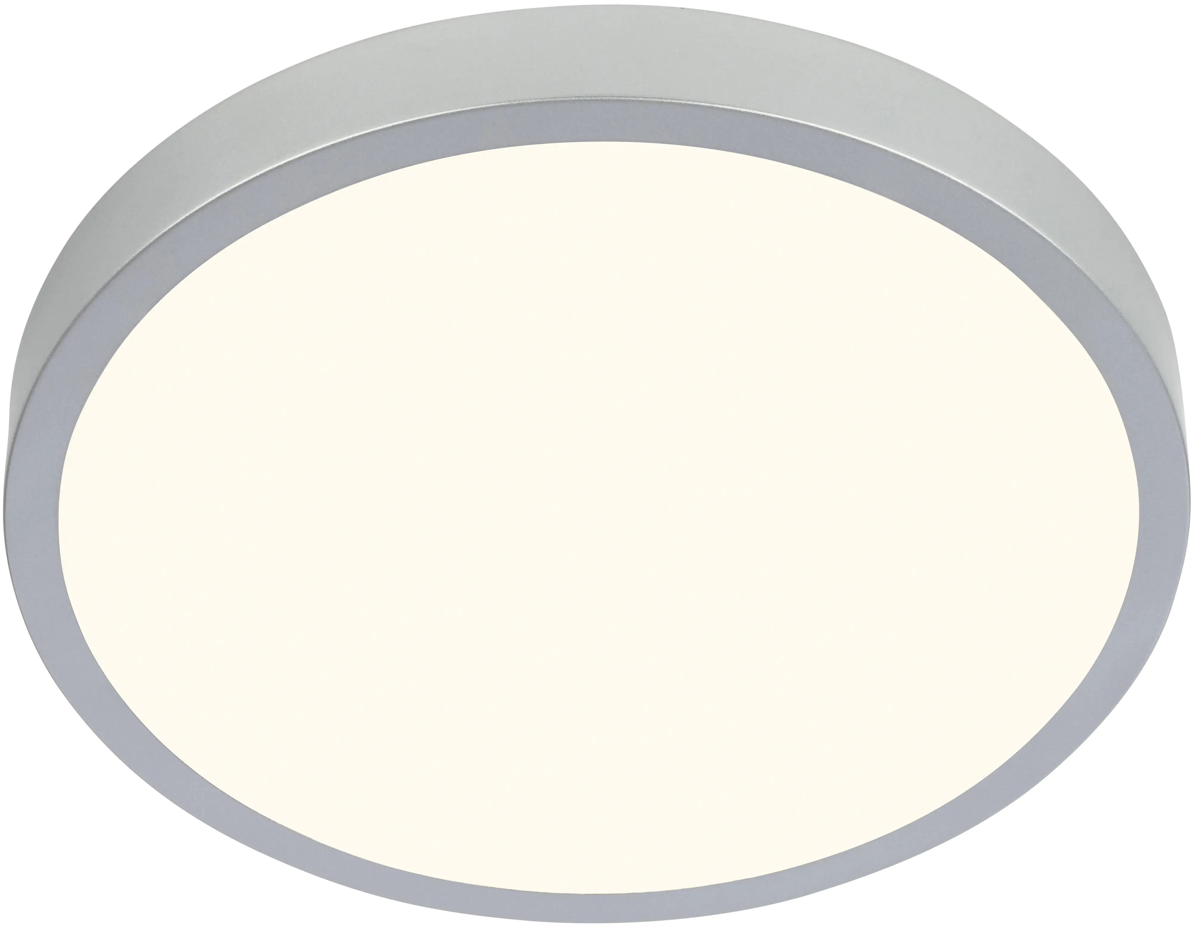 Briloner LED Deckenleuchte Runa Ø 38 cm, Metallrahmen silber