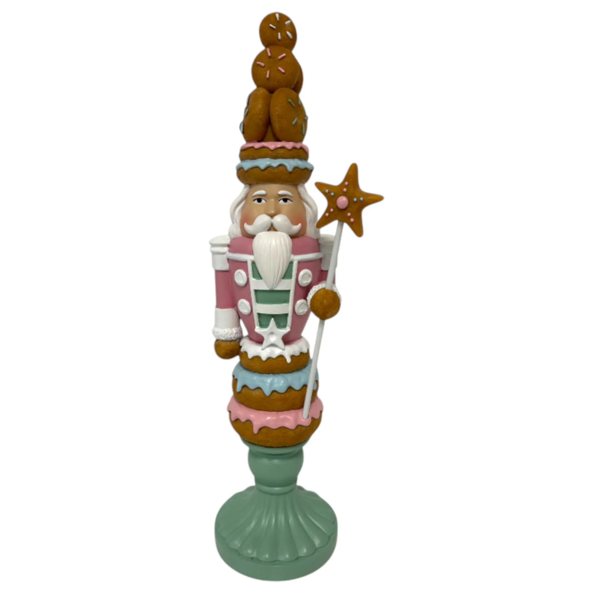 Dekofigur Nußknacker mit Stern 38 x 12 x 10 cm bunt