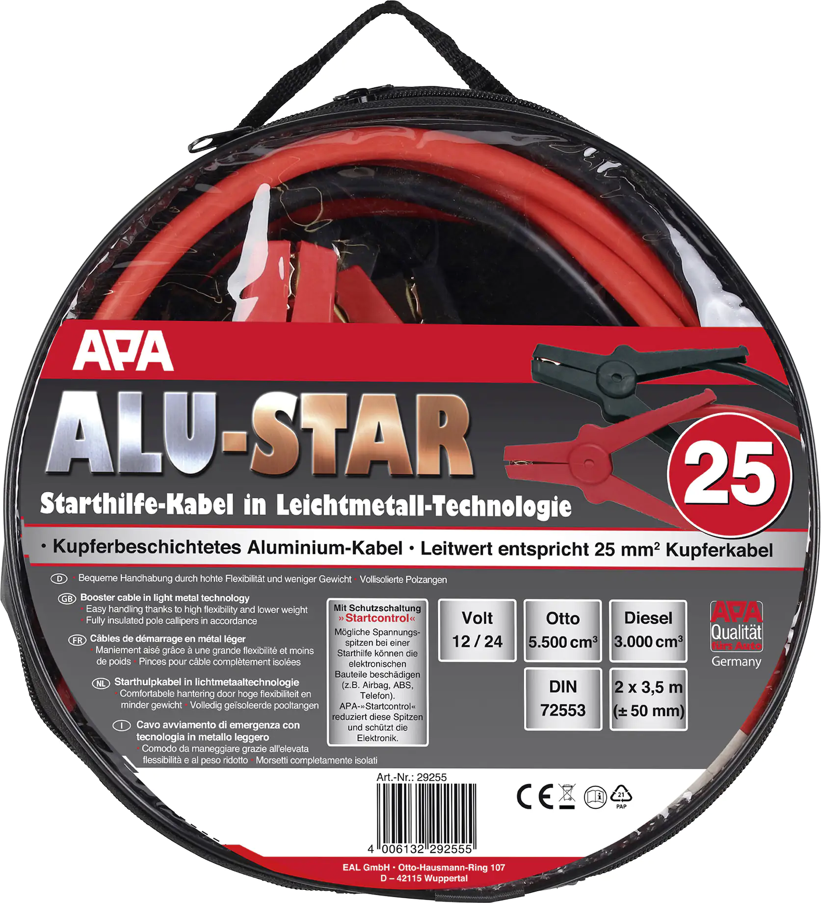 APA Starthilfekabel Alu-Star Startcontrol 25 mm²