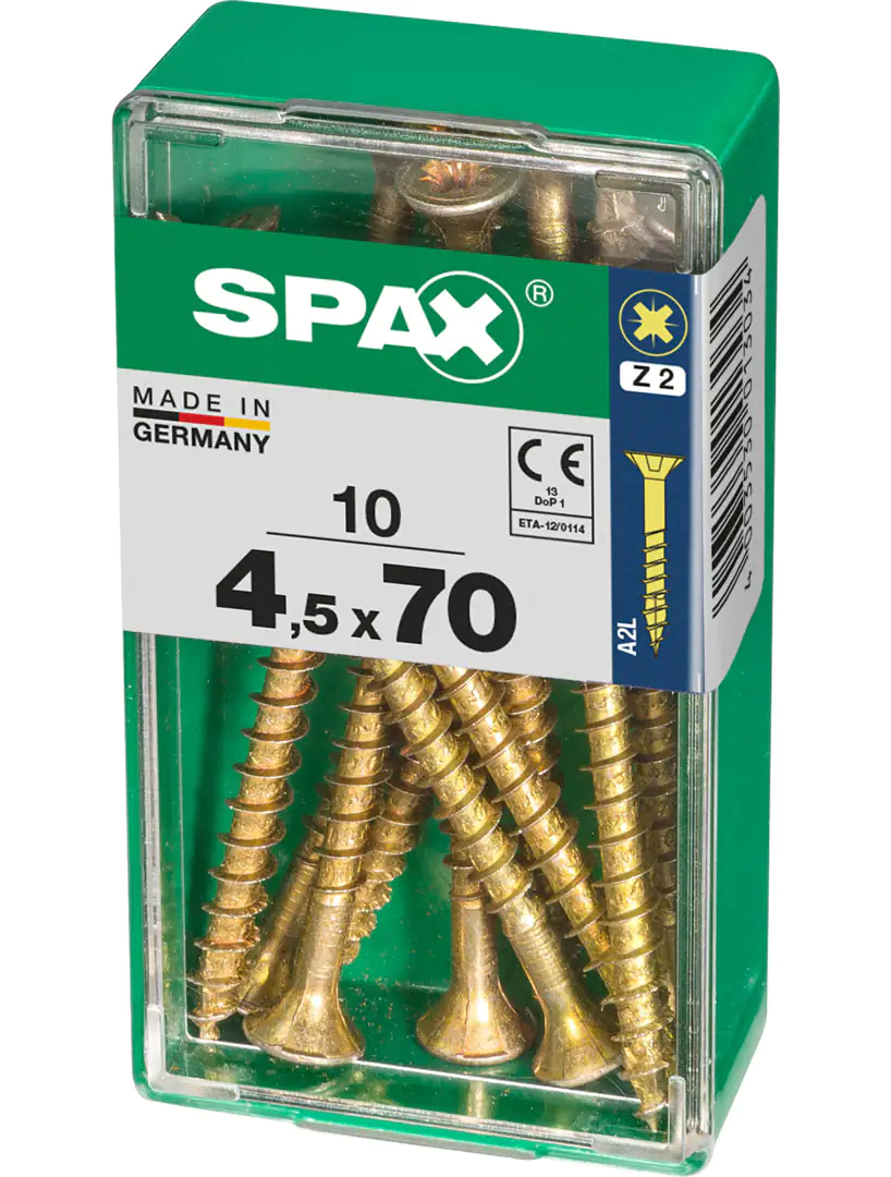 Spax Universalschrauben 4.5 x 70 mm PZ 2 - 10 Stk.