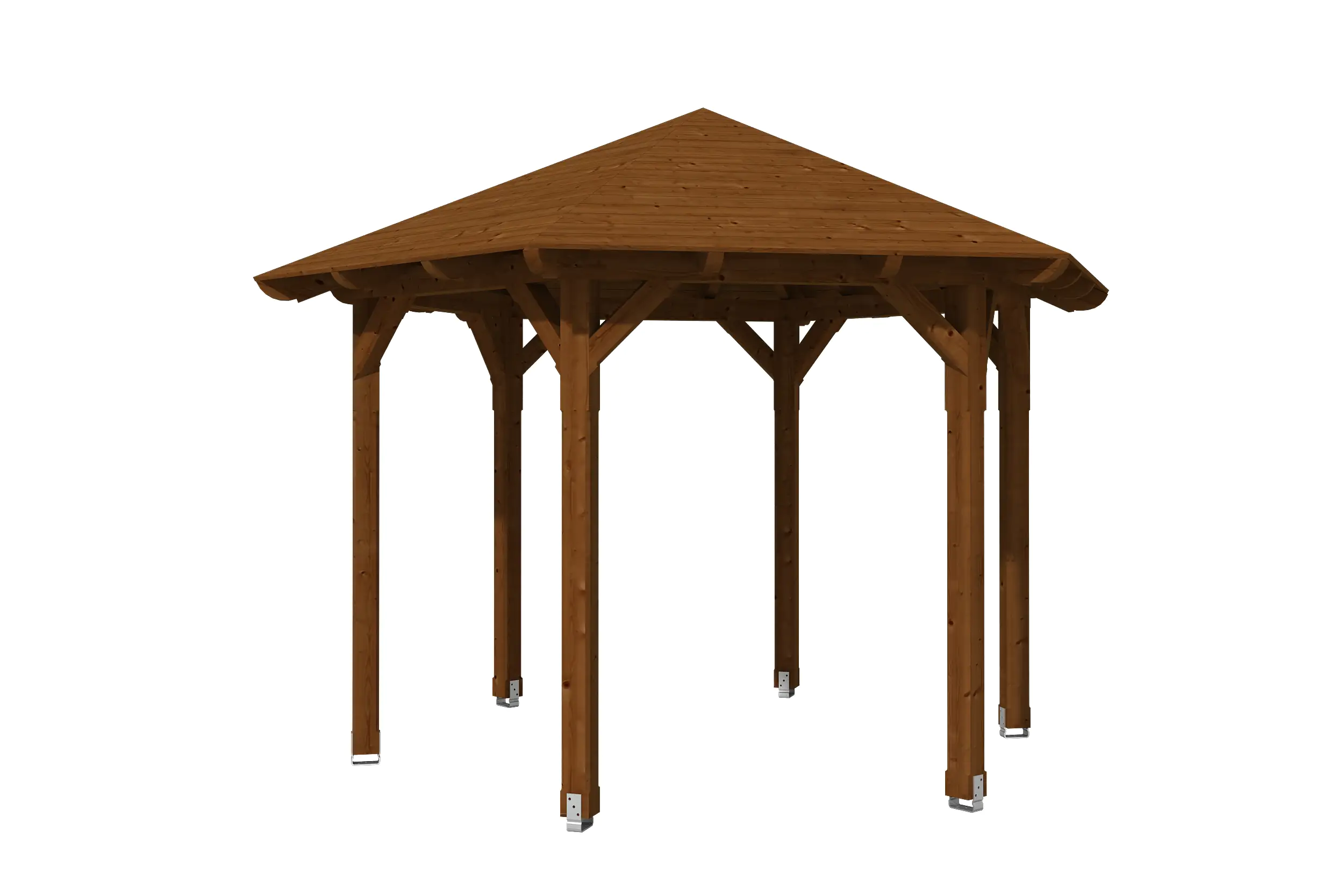 SKAN HOLZ Pavillon Colmar 2 Douglasie, lasiert in Nussbaum