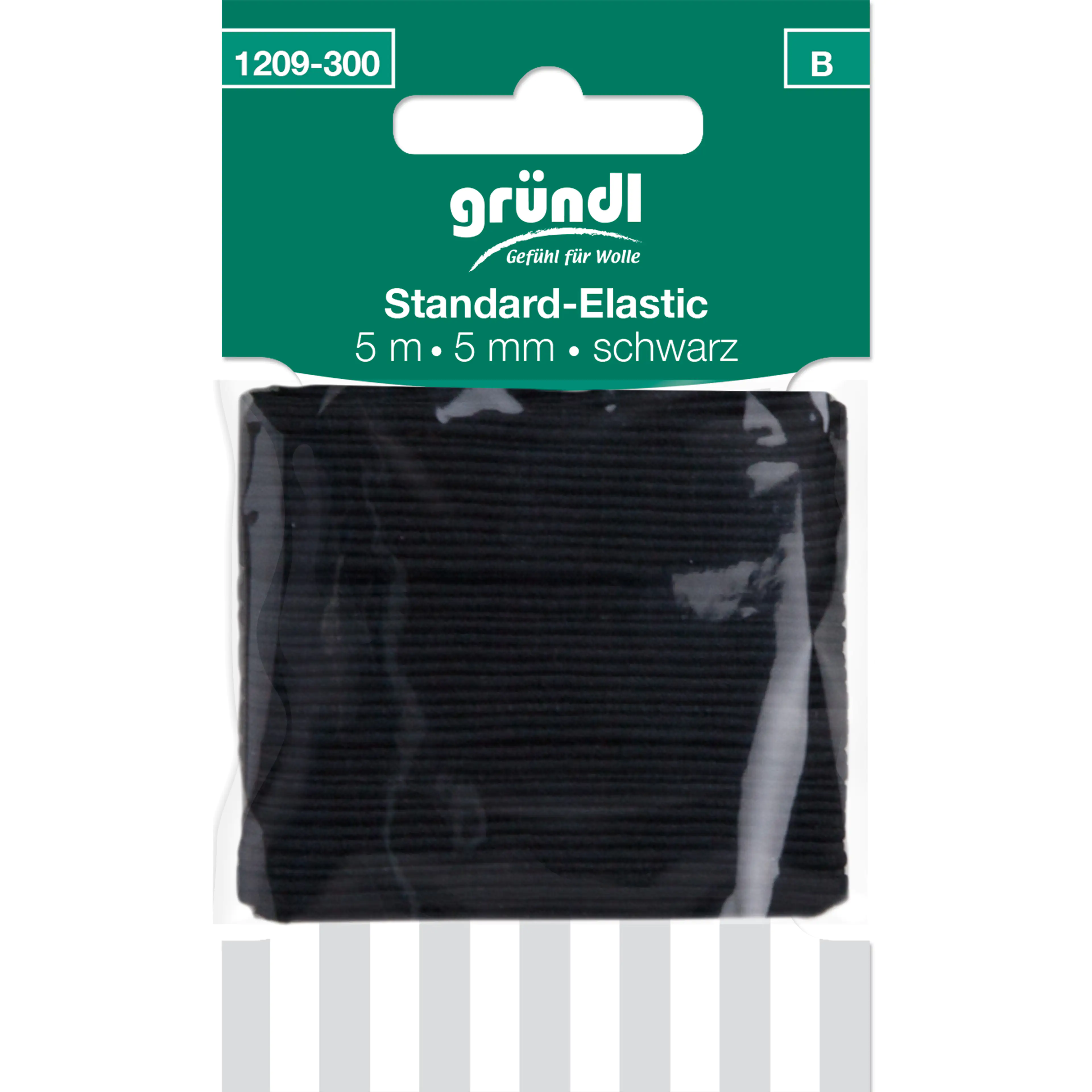 Gründl Standard-Elastic schwarz 5 mm x 5 m