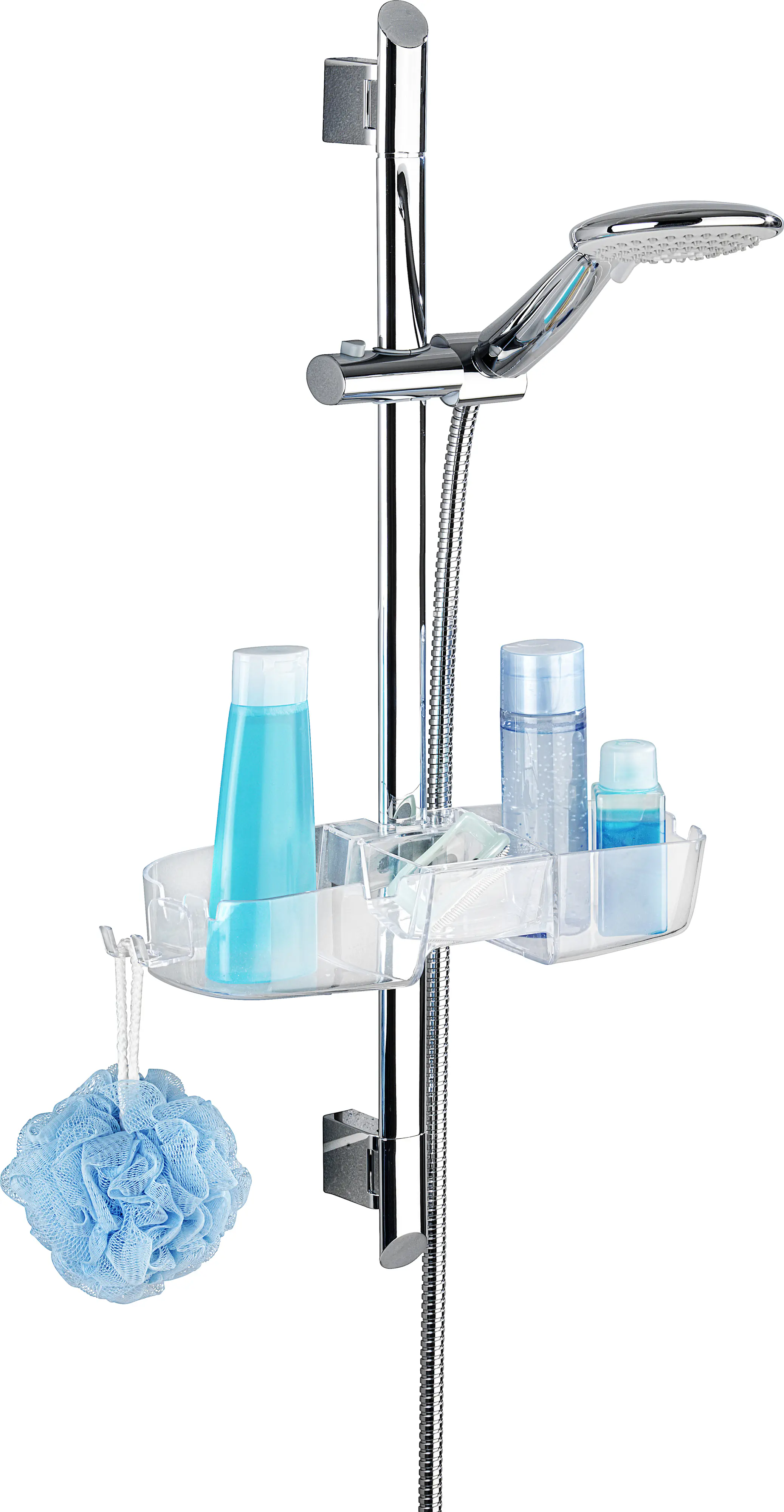 Wenko Duschkorb Premium Kunststoff, Farbe: transparent