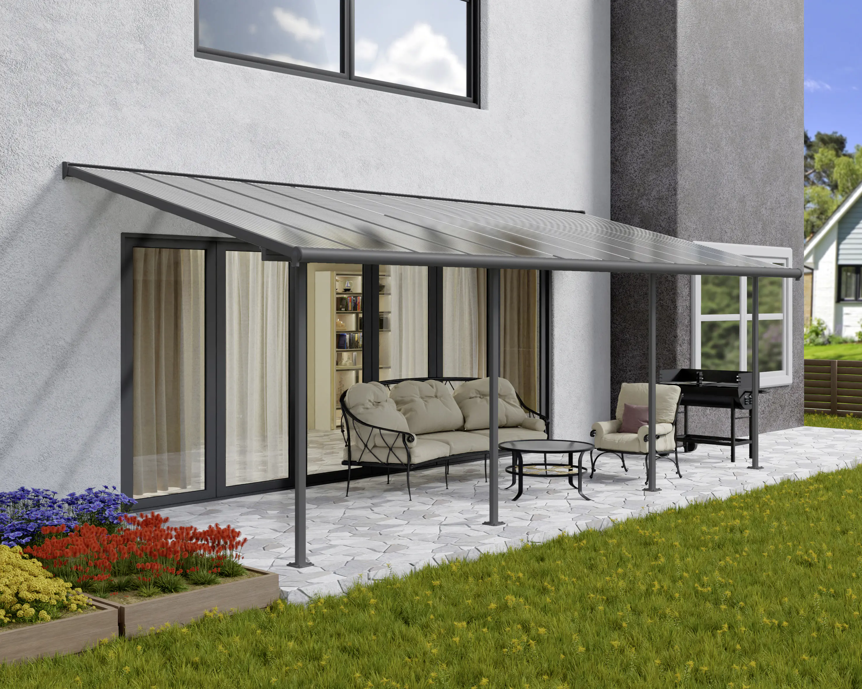 Canopia Terrassenüberdachung Sierra  739 x 295 cm anthrazit