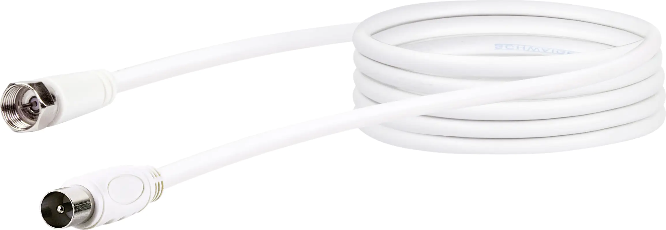 Schwaiger SAT Antennen Adapter Kabel KVCK161 532 (75dB) F IEC weiß, 3,0m, 1x F Stecker / 1x IEC Stec
