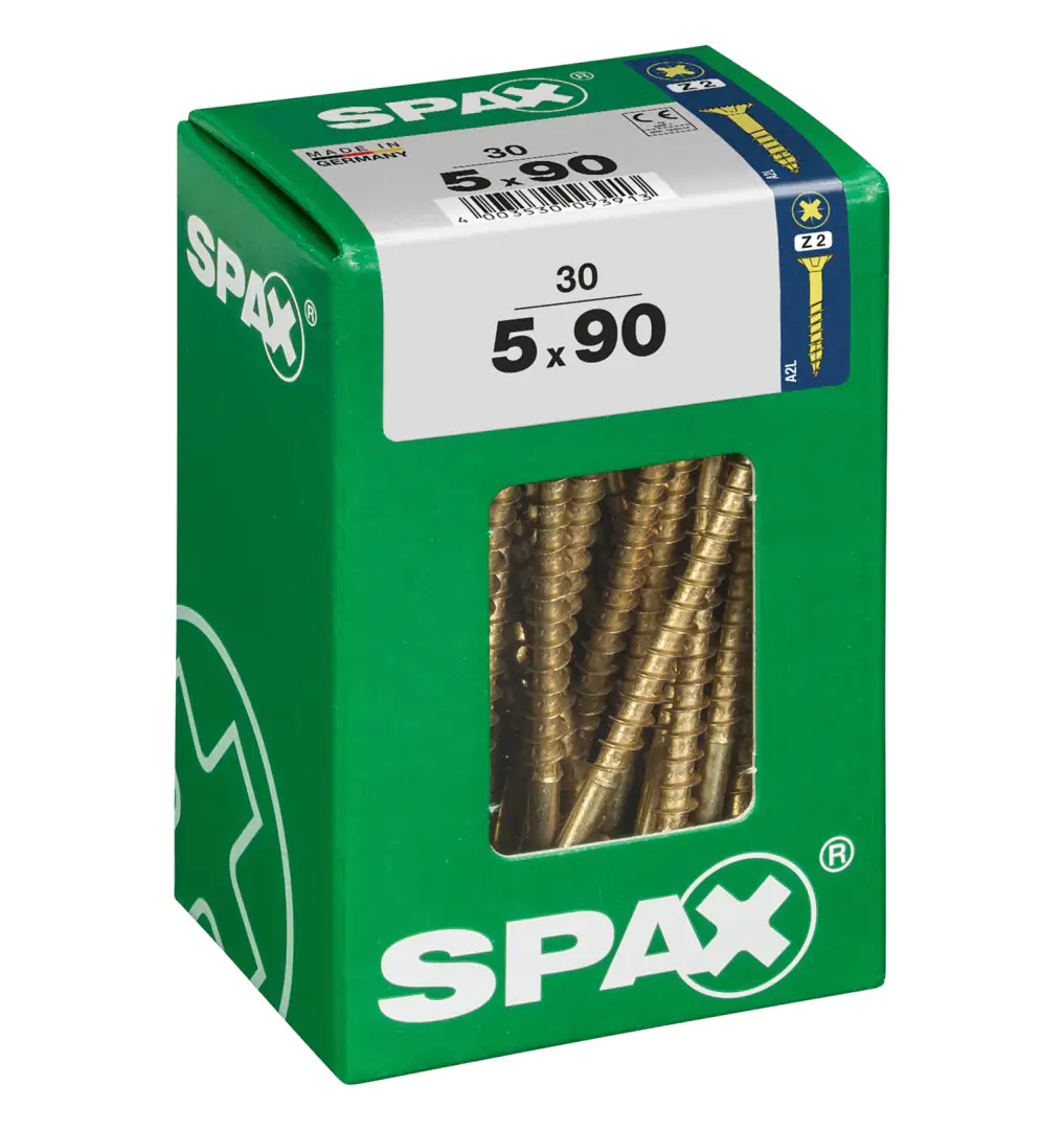 Spax Universalschrauben 5.0 x 90 mm PZ 2 - 30 Stk.