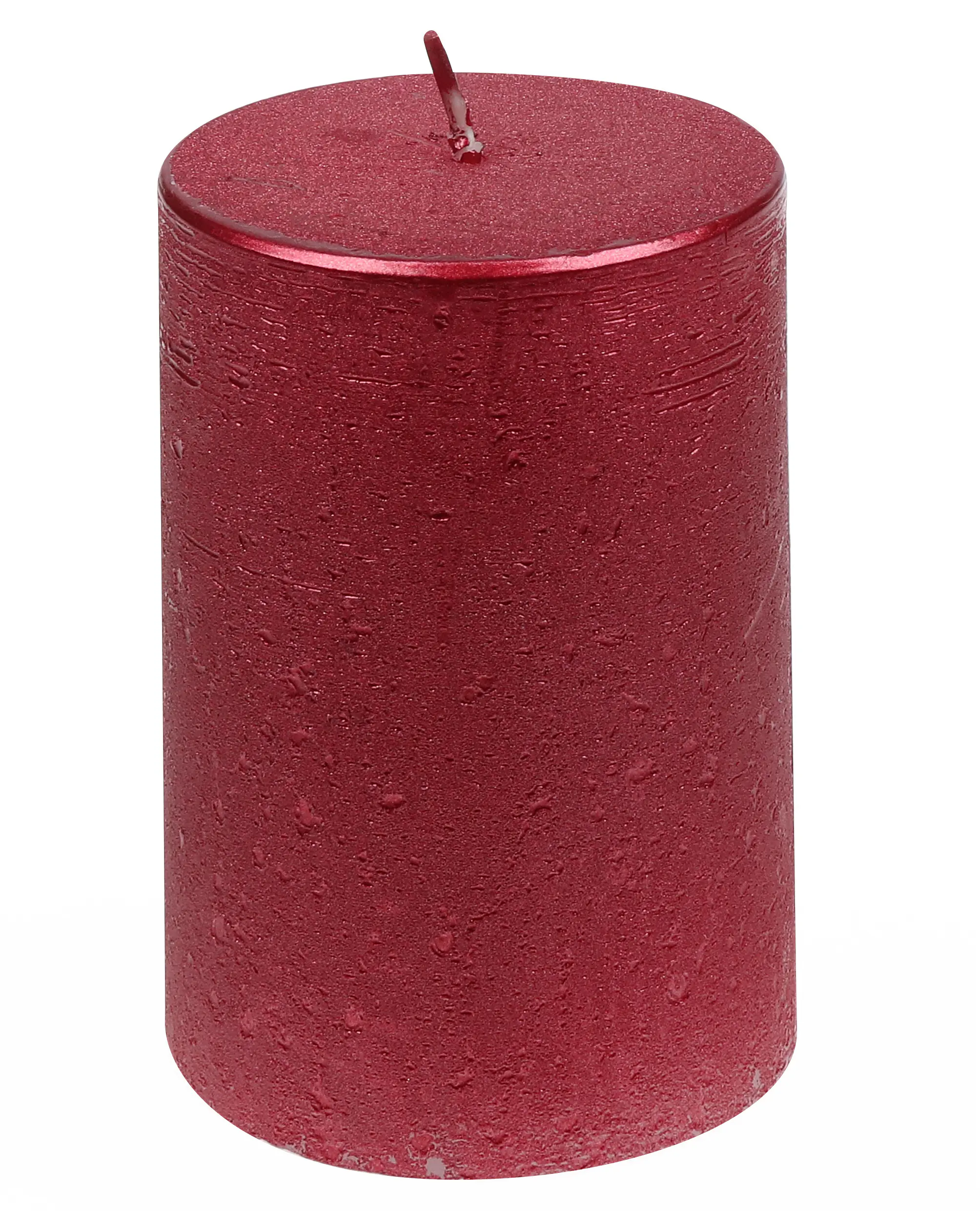 Steinhart Stumpenkerze Rustic-Glanz Ø 6,8 x 10 cm rubin      