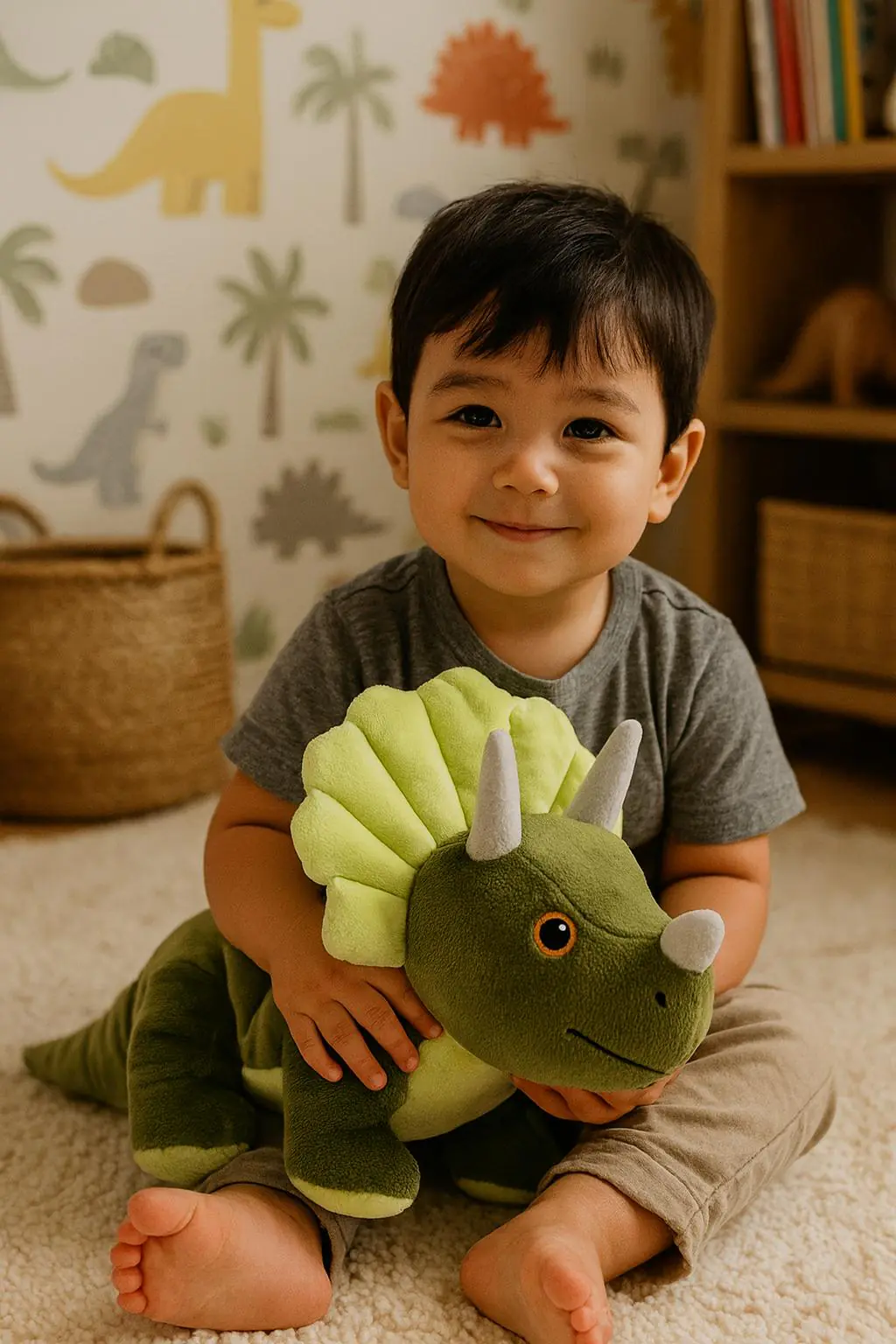 Warmies Wärmekuscheltier Triceraops grün 