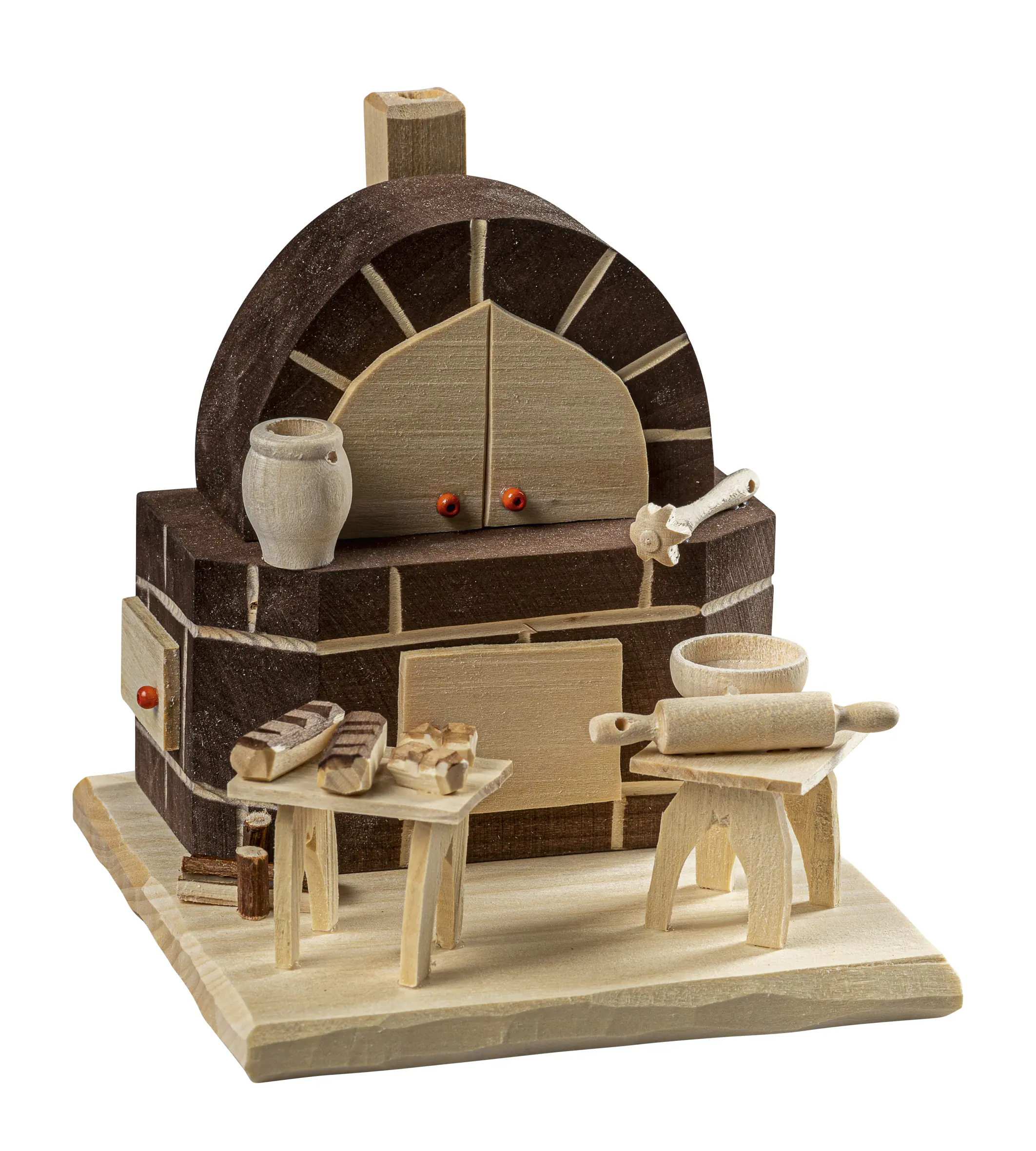 Saico Räucherfigur Backofen Holz 15 cm natur/anthrazit