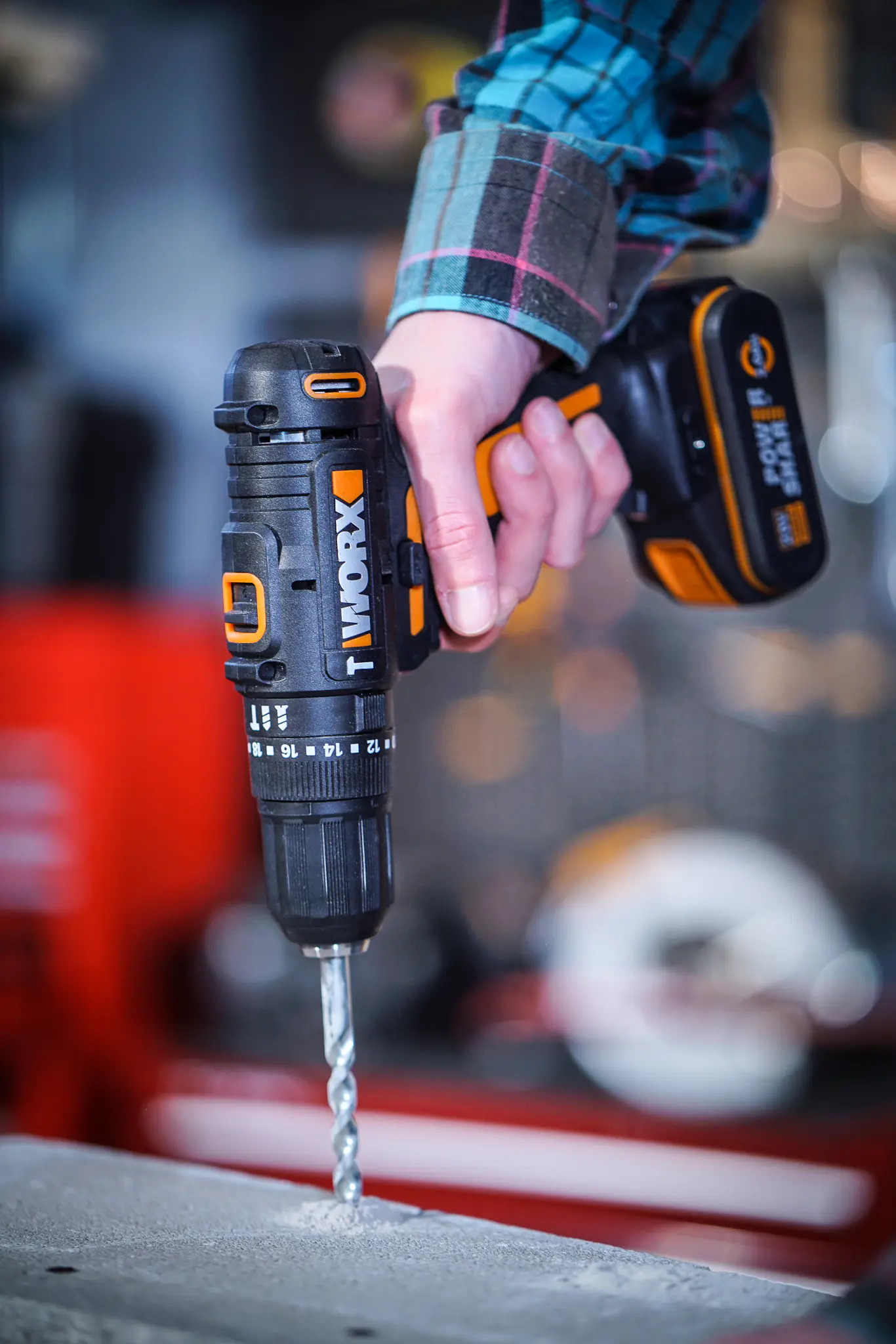 Worx Akku-Bohrschrauber WX100 20 V inkl. Akku Ladegerät & Tasche