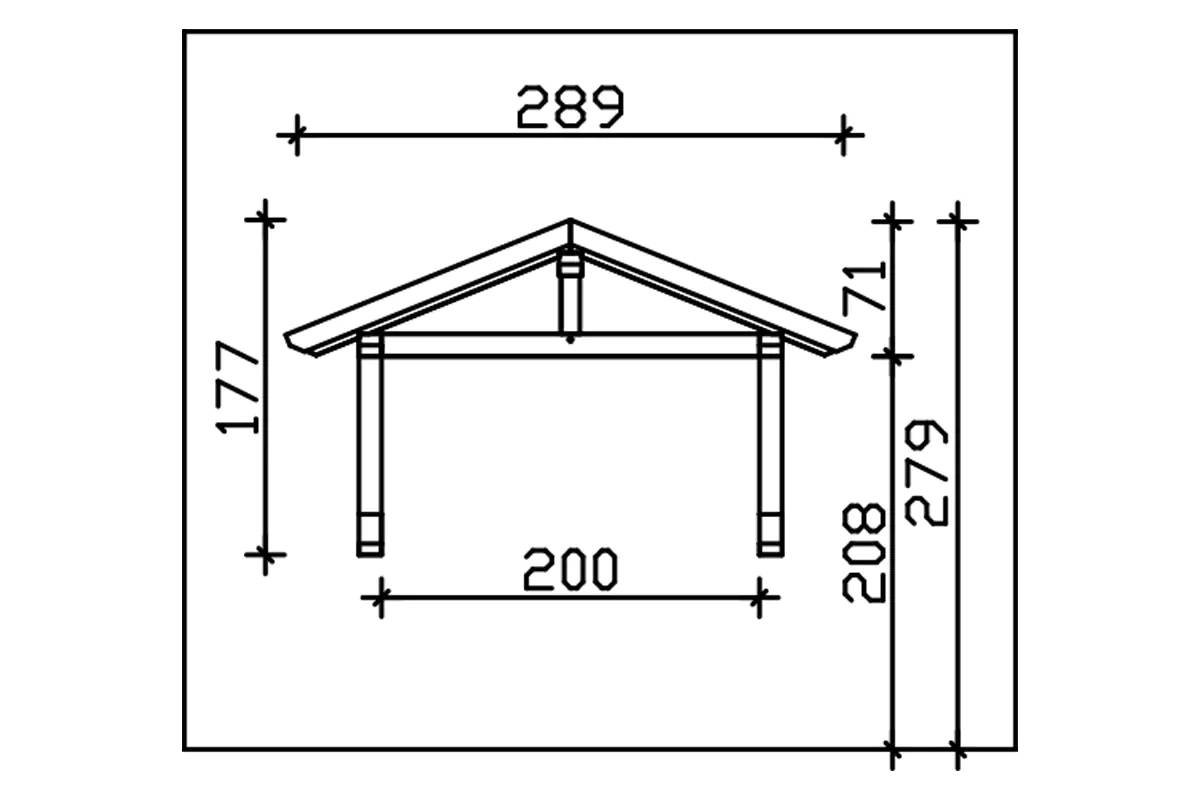 SKAN HOLZ Vordach Stralsund Typ 1 289 x 116 cm, natur SKAN HOLZ Vordach Stralsund Typ 1 289 x 116 cm, natur