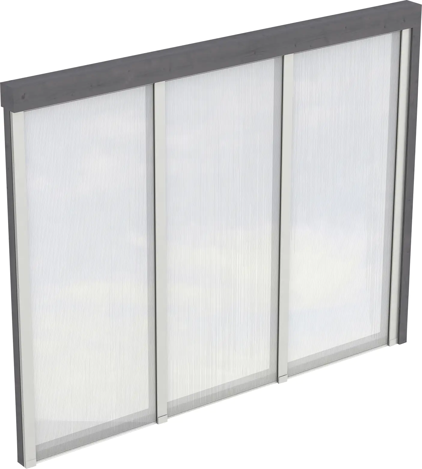 SKAN HOLZ Seitenwand m. Polycarbonatplatten 255 x 200 cm, Fichte