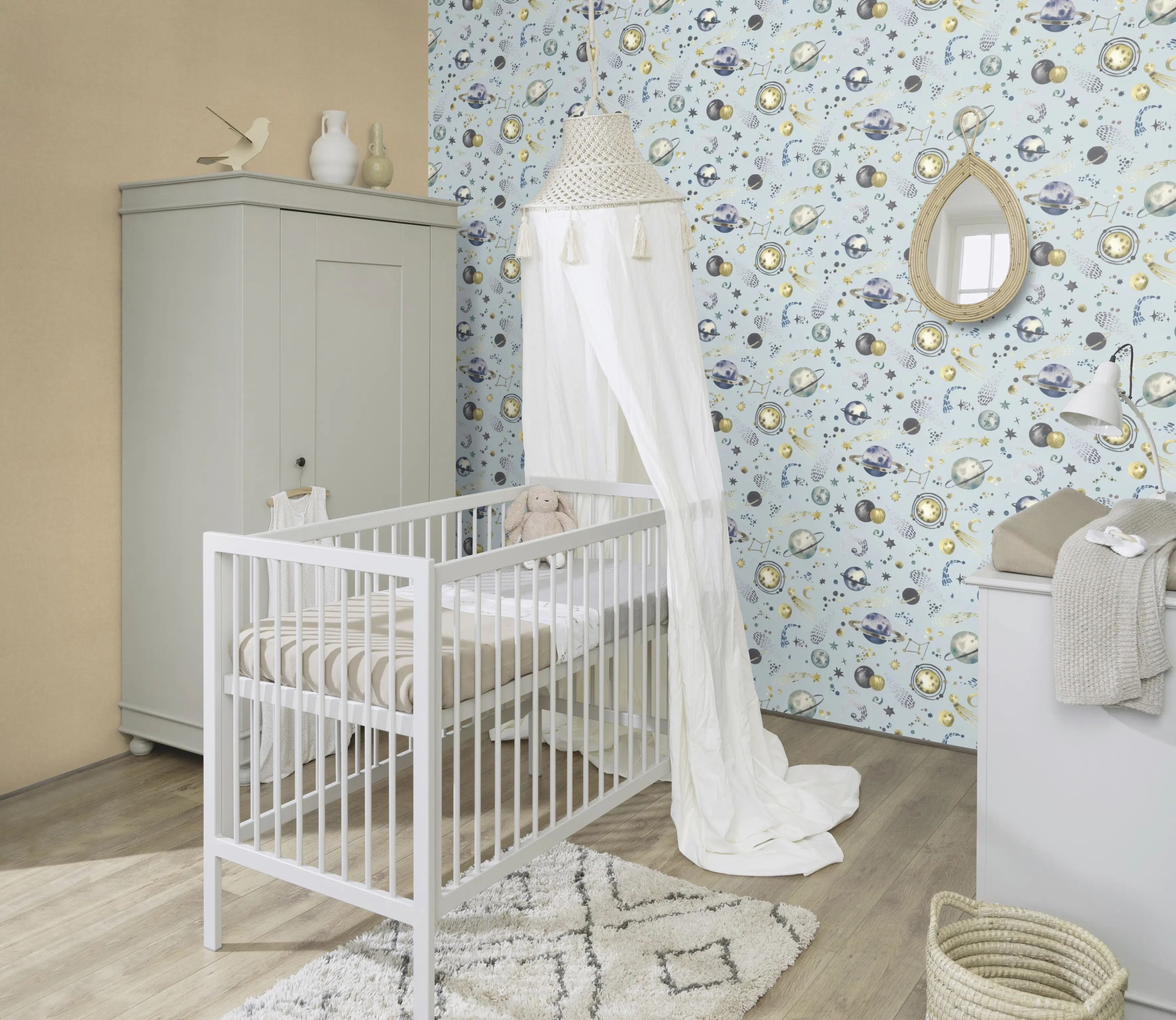 Rasch Vliestapete 300949, Kids World, Weltall, 10,05 x 0,53 m