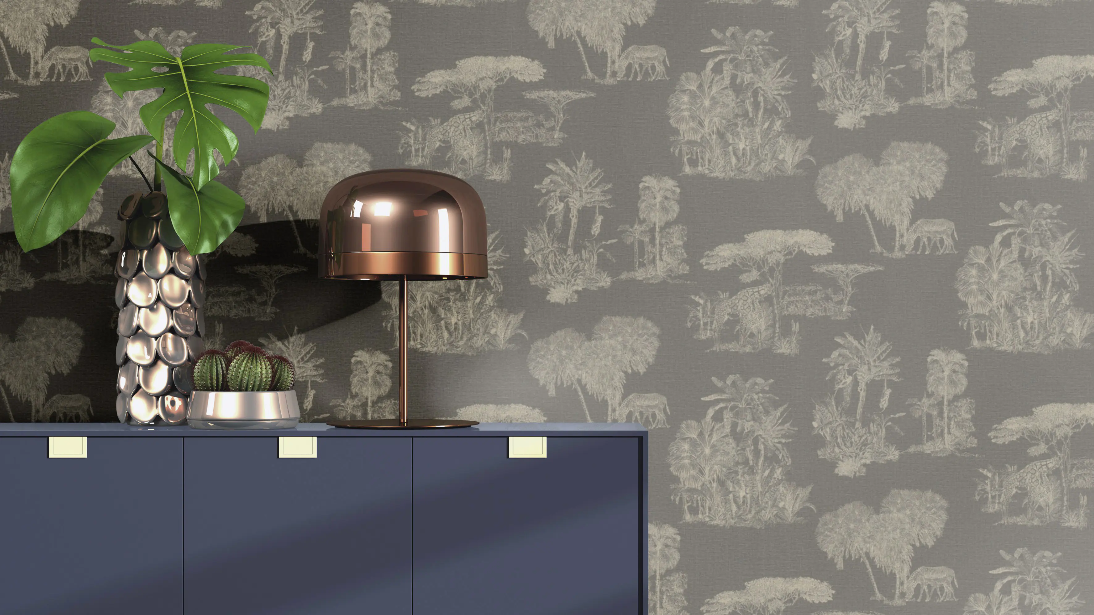 Rasch Vliestapete 555035 Gold-Mattgold Muster & Motive 10,05 m x 0,53 m