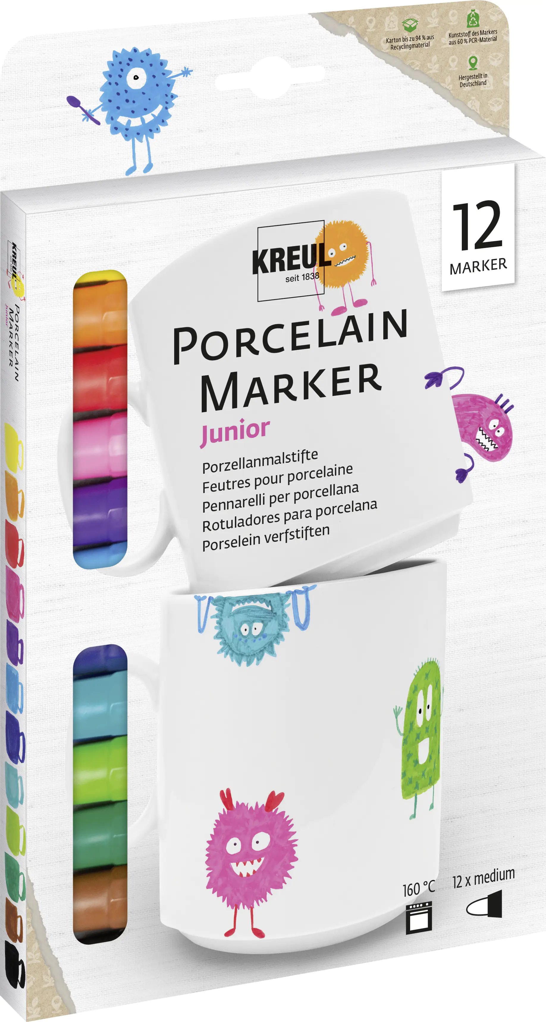 Kreul Porzellanmaler 12er Set PorcelainPen easy Kreul Porzellanmaler 12er Set PorcelainPen easy
