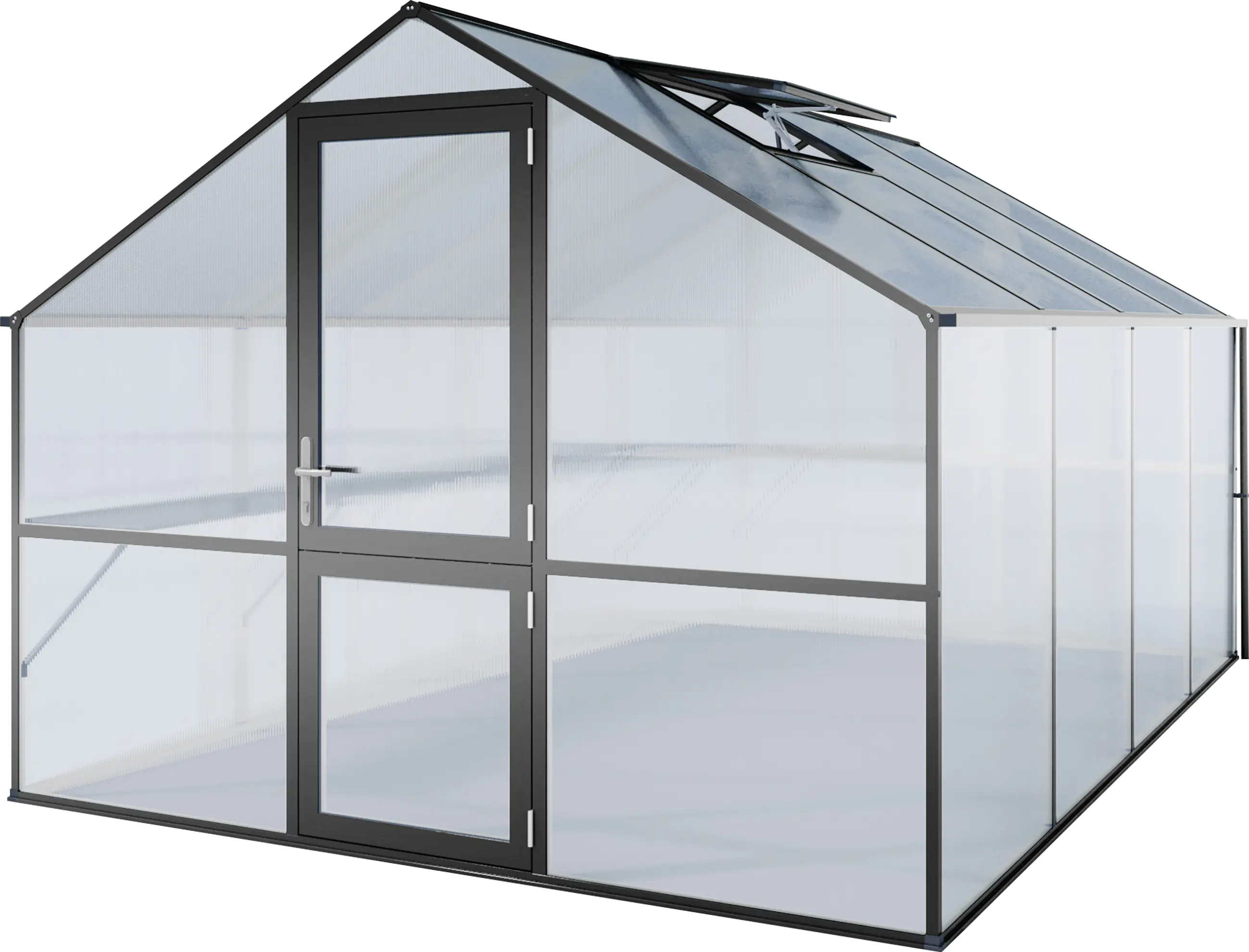 KGT Gewächshaus Orchidee IV 4,29 x 2,97 x 2,15 m, nthrazit-grau KGT Gewächshaus Orchidee IV 4,29 x 2,97 x 2,15 m, nthrazit-grau