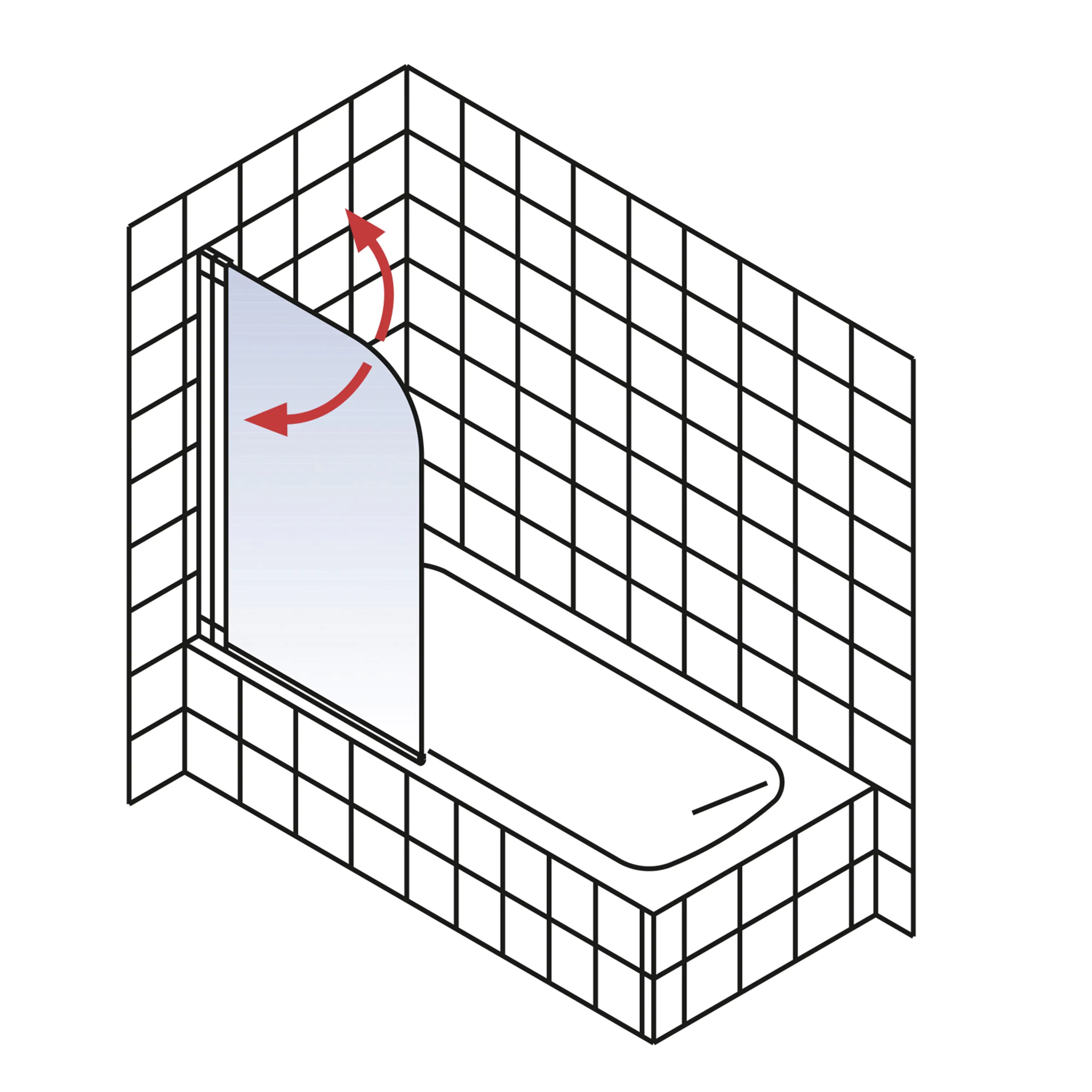 Schulte Badewannenaufsatz 1-teilig 80 x 140 cm mattschwarz Klar-hell