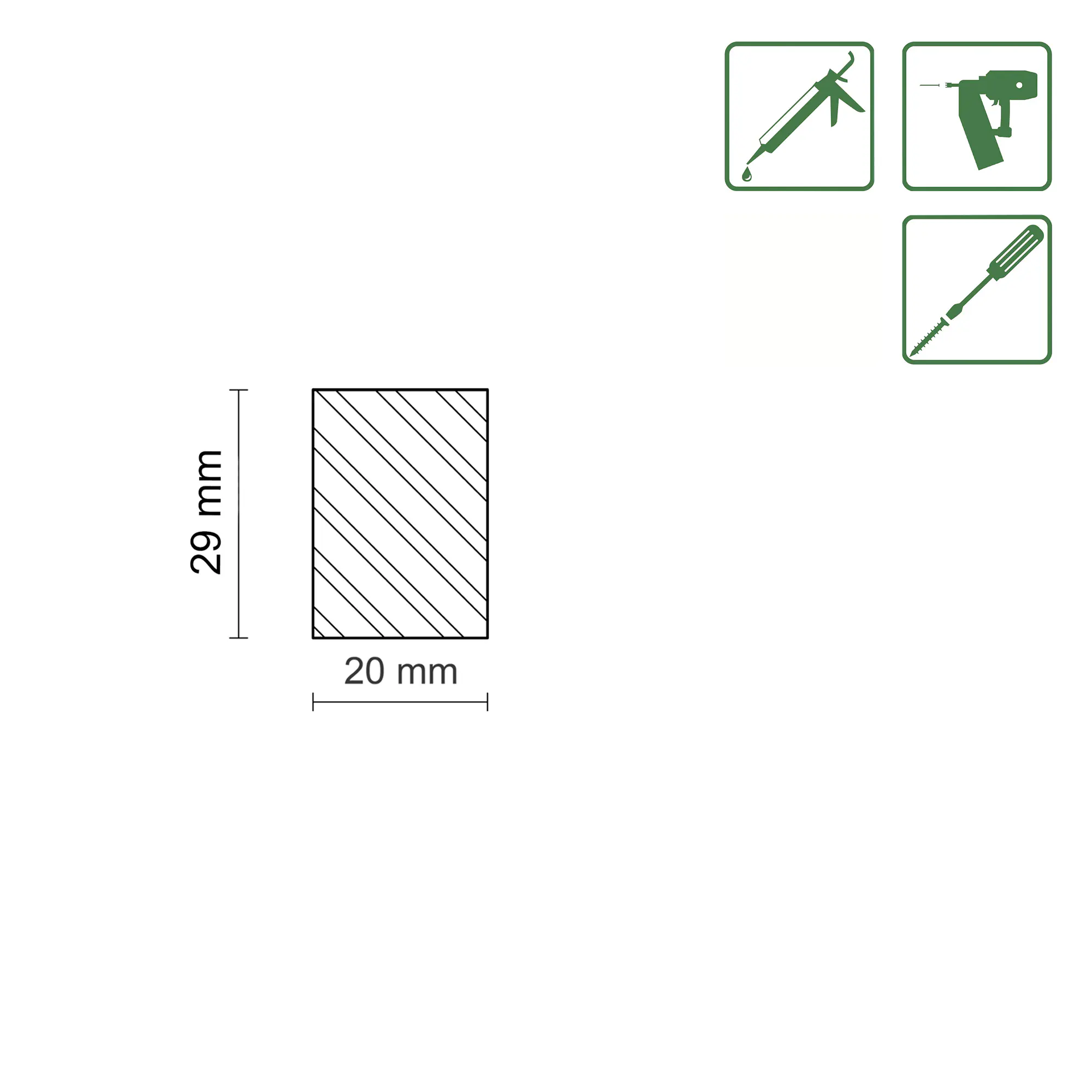 FN Neuhofer Flachleiste 95 cm 29 x 20 mm Buche