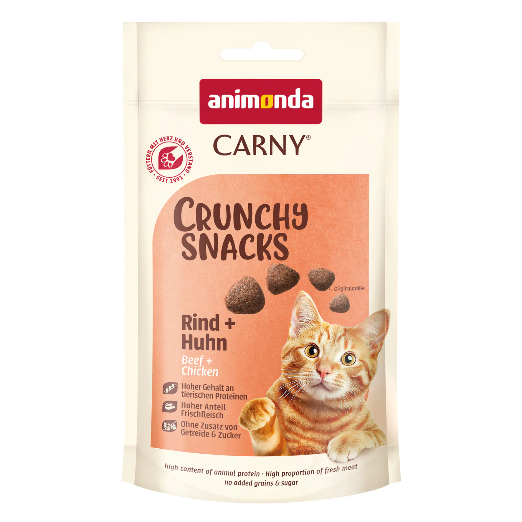 Carny Crunchy Katzen Leckeri 50 g Huhn & Rind