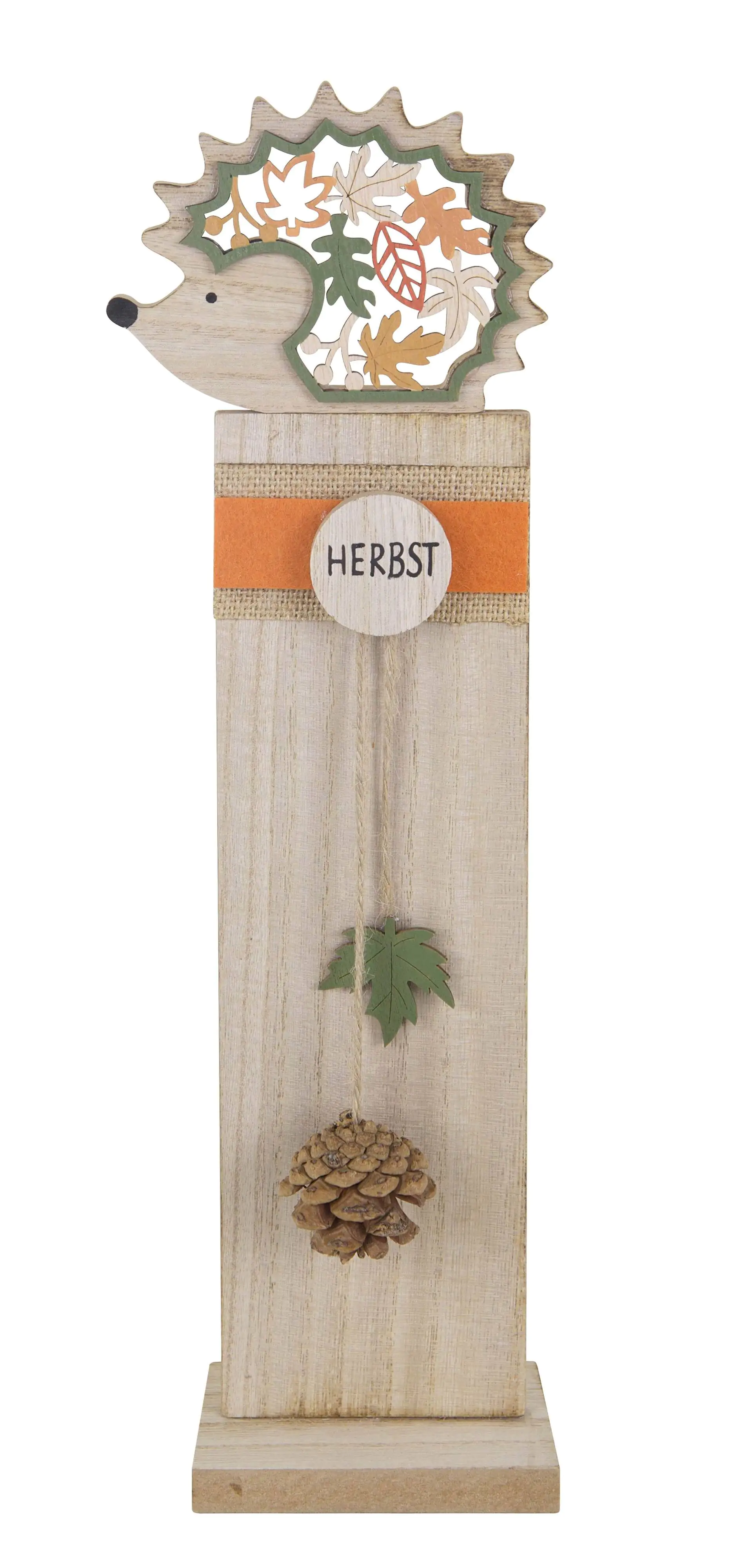 TrendLine Dekoaufsteller Holz Igel 39 x 10 cm natur