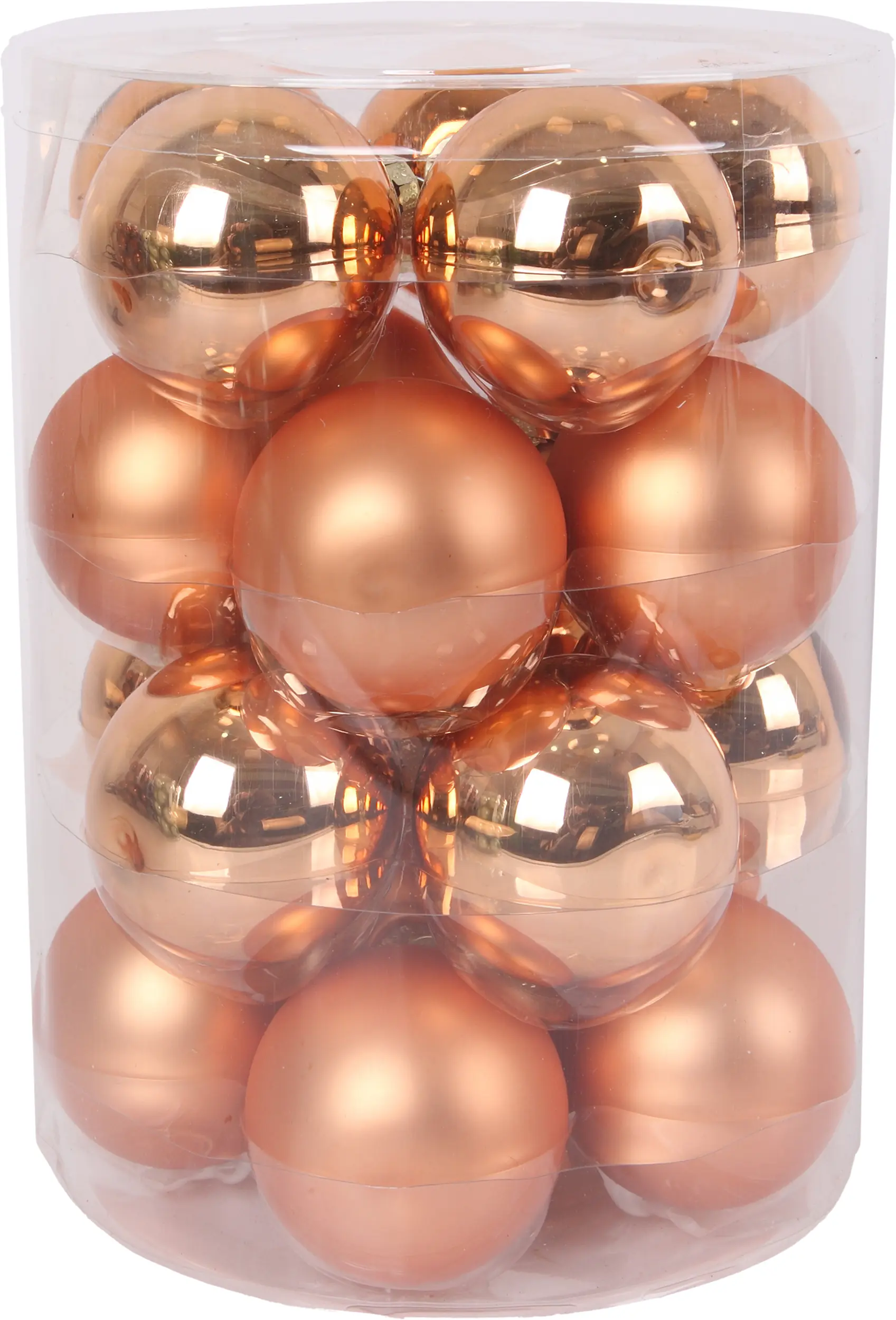 TrendLine Weihnachtskugeln aus Glas Ø 6 cm brandy-braun 20 Stück