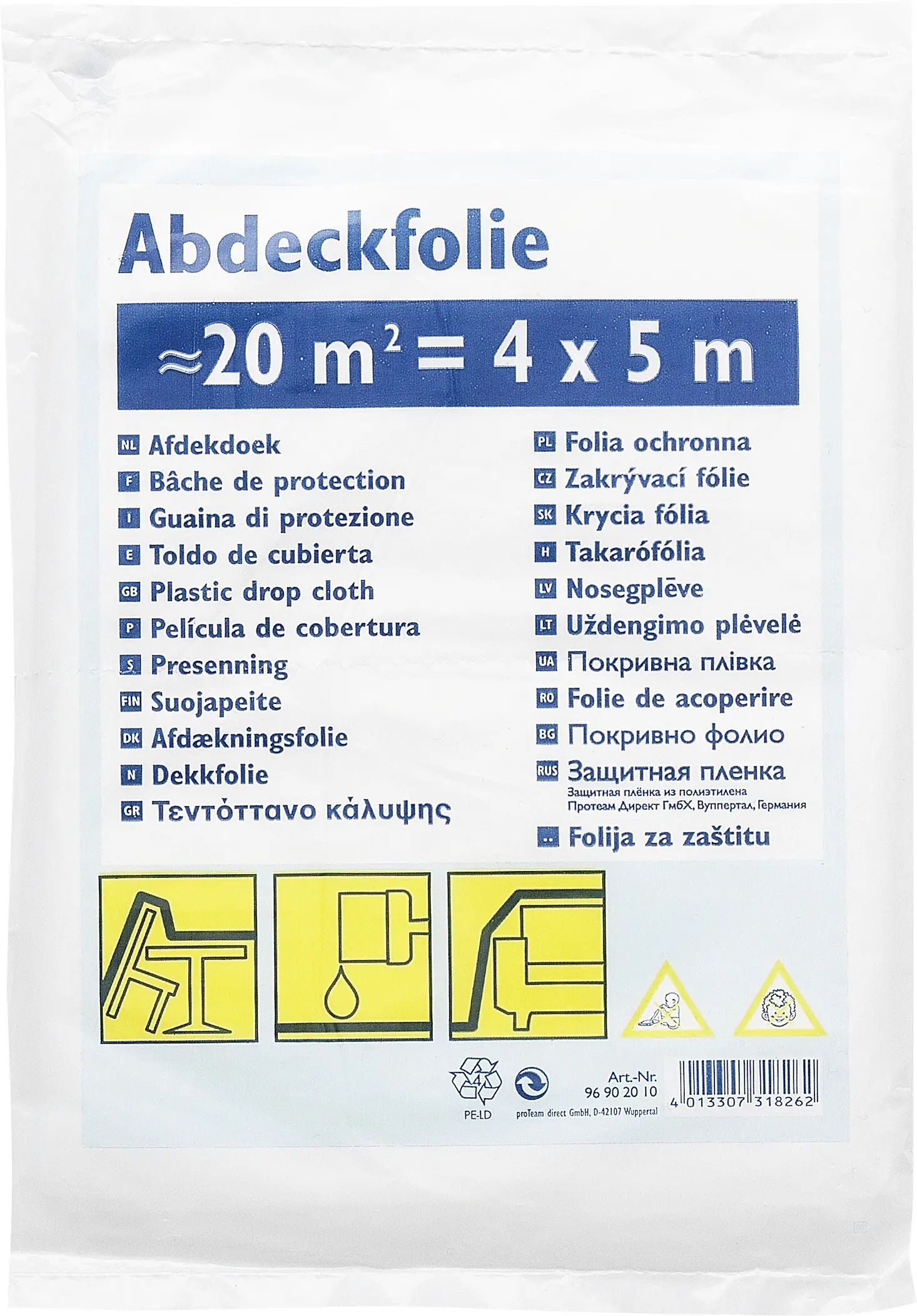 Color Expert Abdeckplane HDPE Standard 4 x 5 m 20 m²