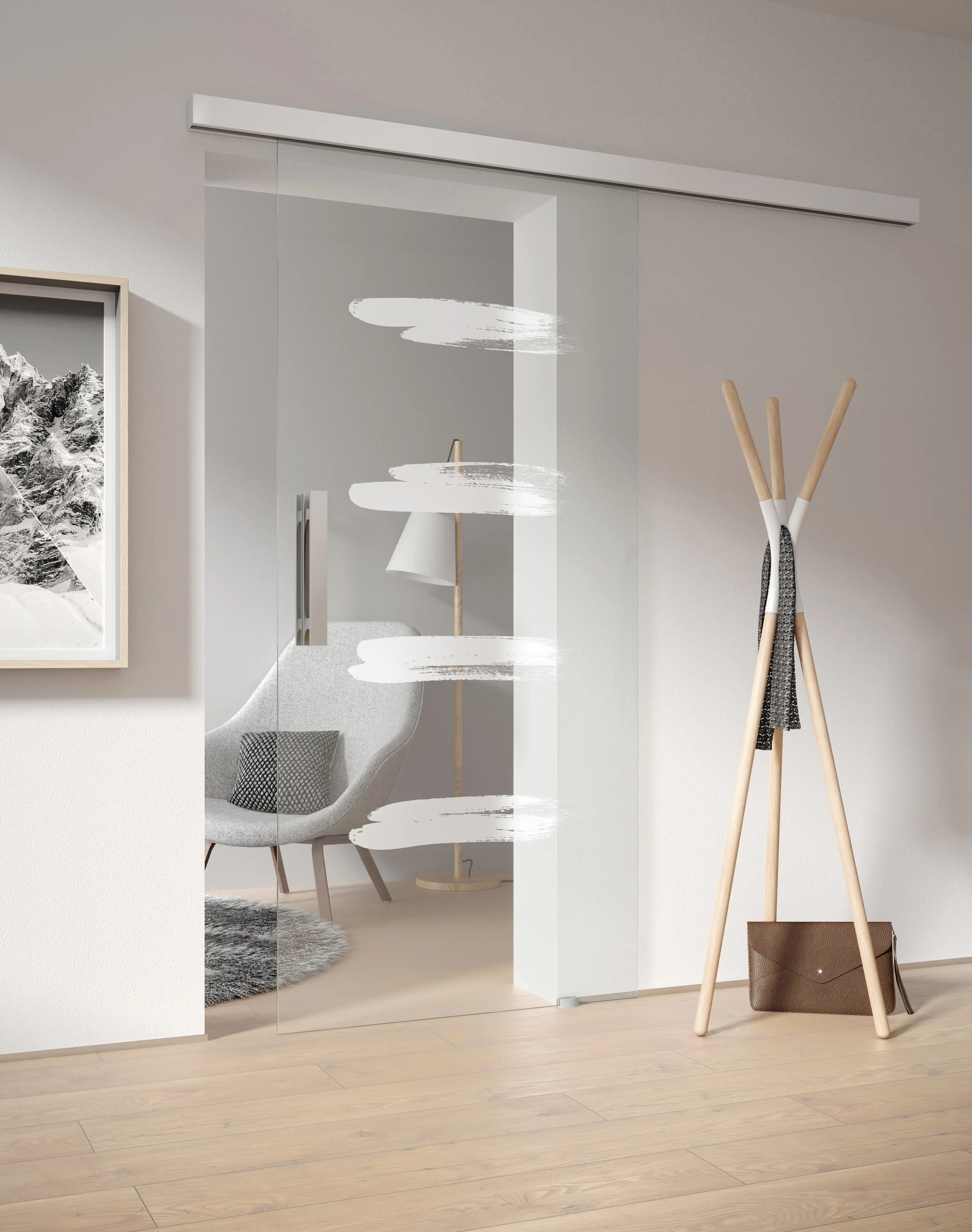 Ambiente Glas-Schiebetür Opal Dekor S 36/18 ESG, Klarglas