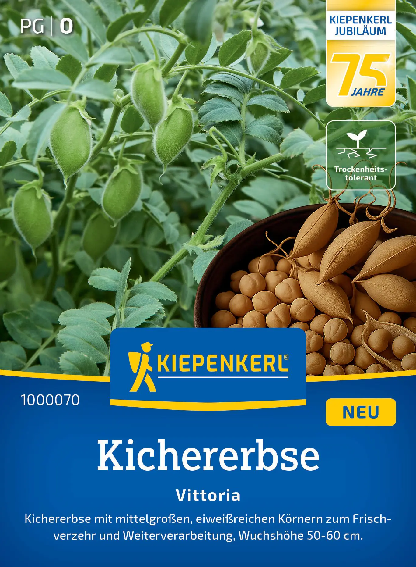 Kiepenkerl Saatgut Kichererbsen Vittoria für ca. 0,6 – 1,2 m²