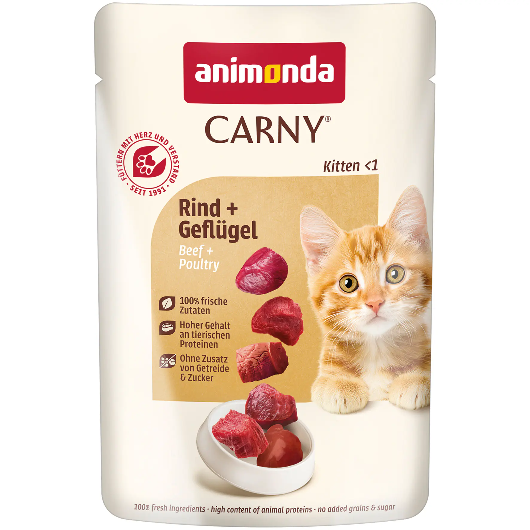 Animonda Carny Kitten Katzennassfutter getreidefrei 85 g Geflügel-Cocktail