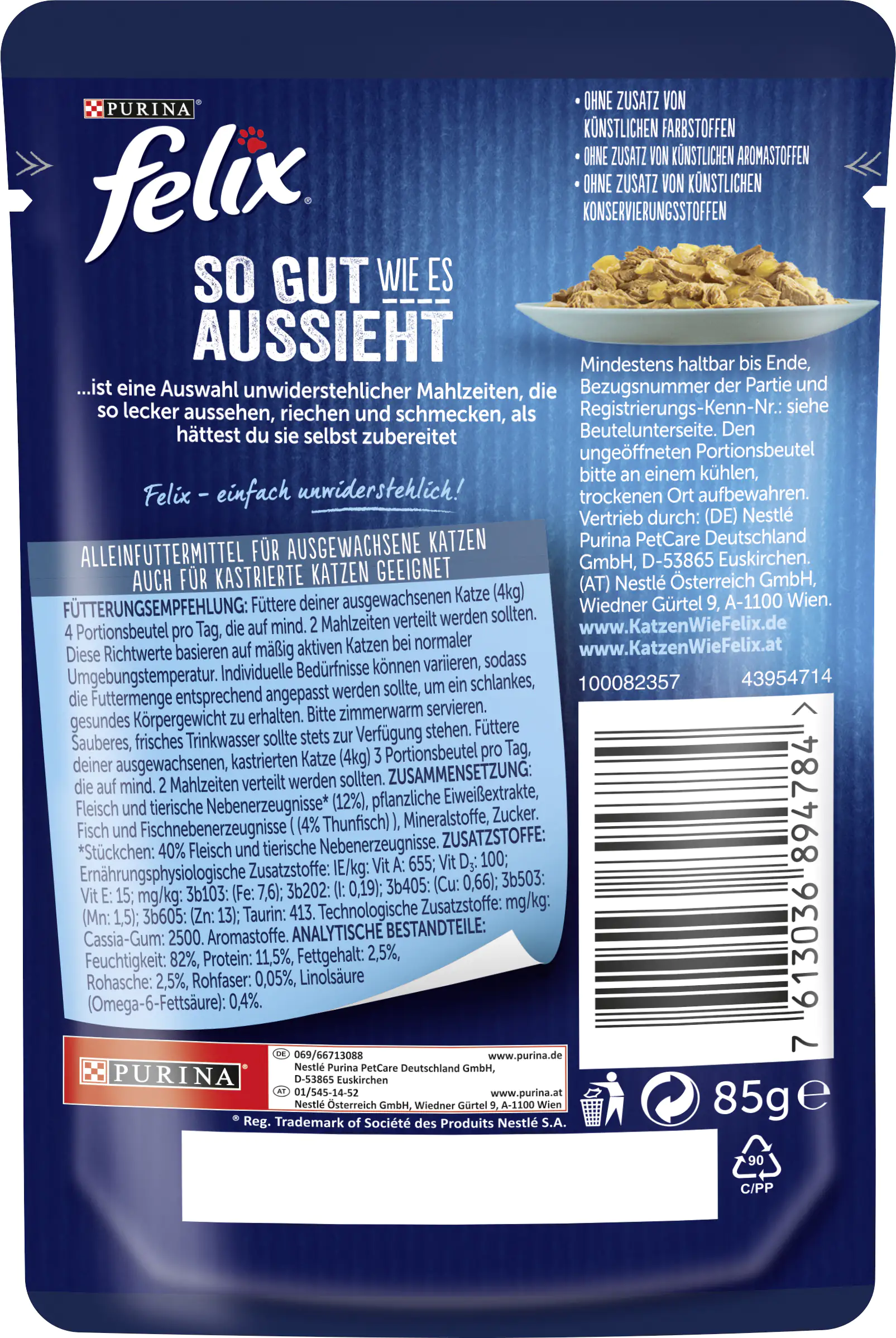 Felix So gut wie es aussieht in Gelee mit Thunfisch 85 g