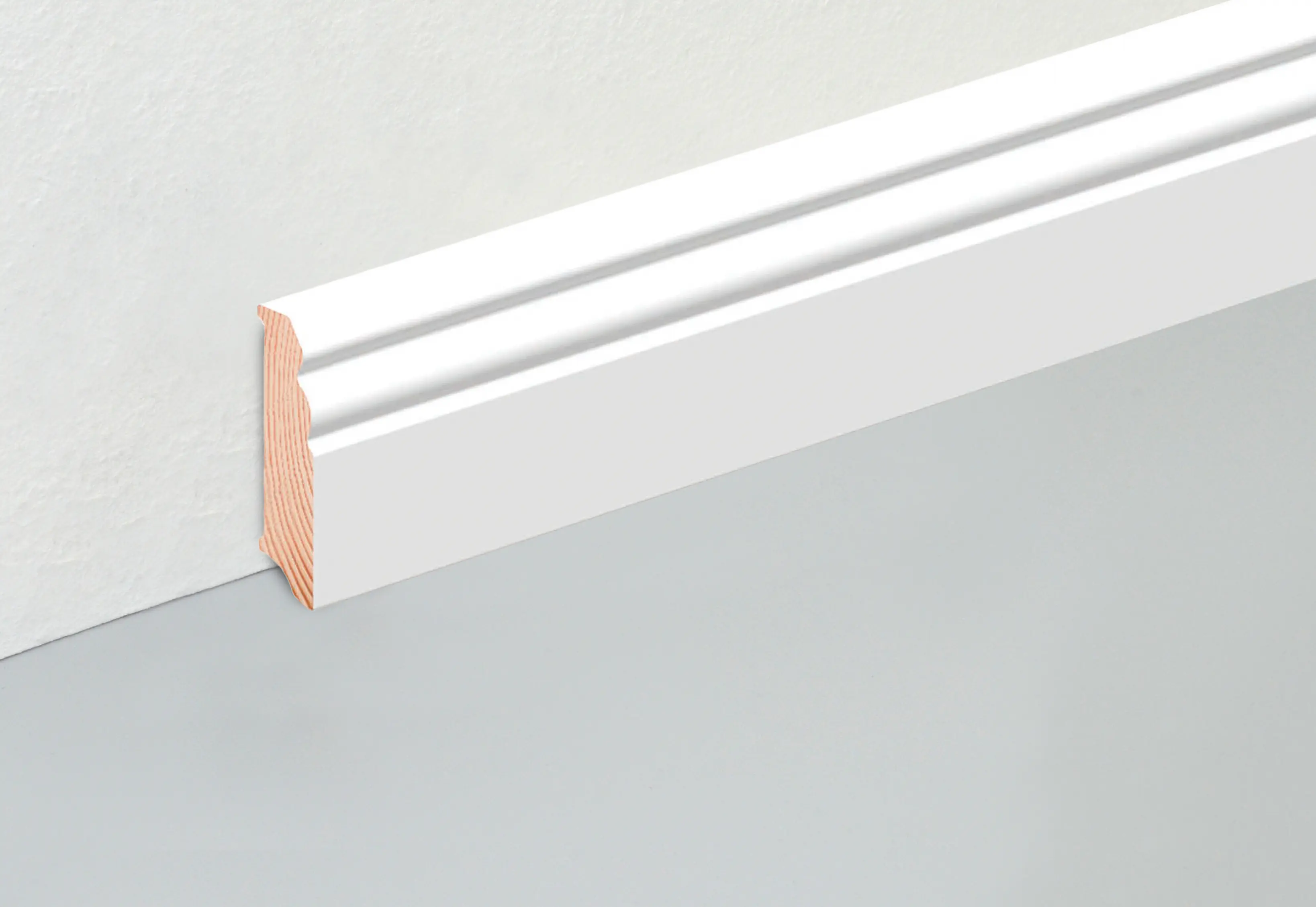 Neuhofer Fußleiste 240 cm x 80 x 16 mm weiß