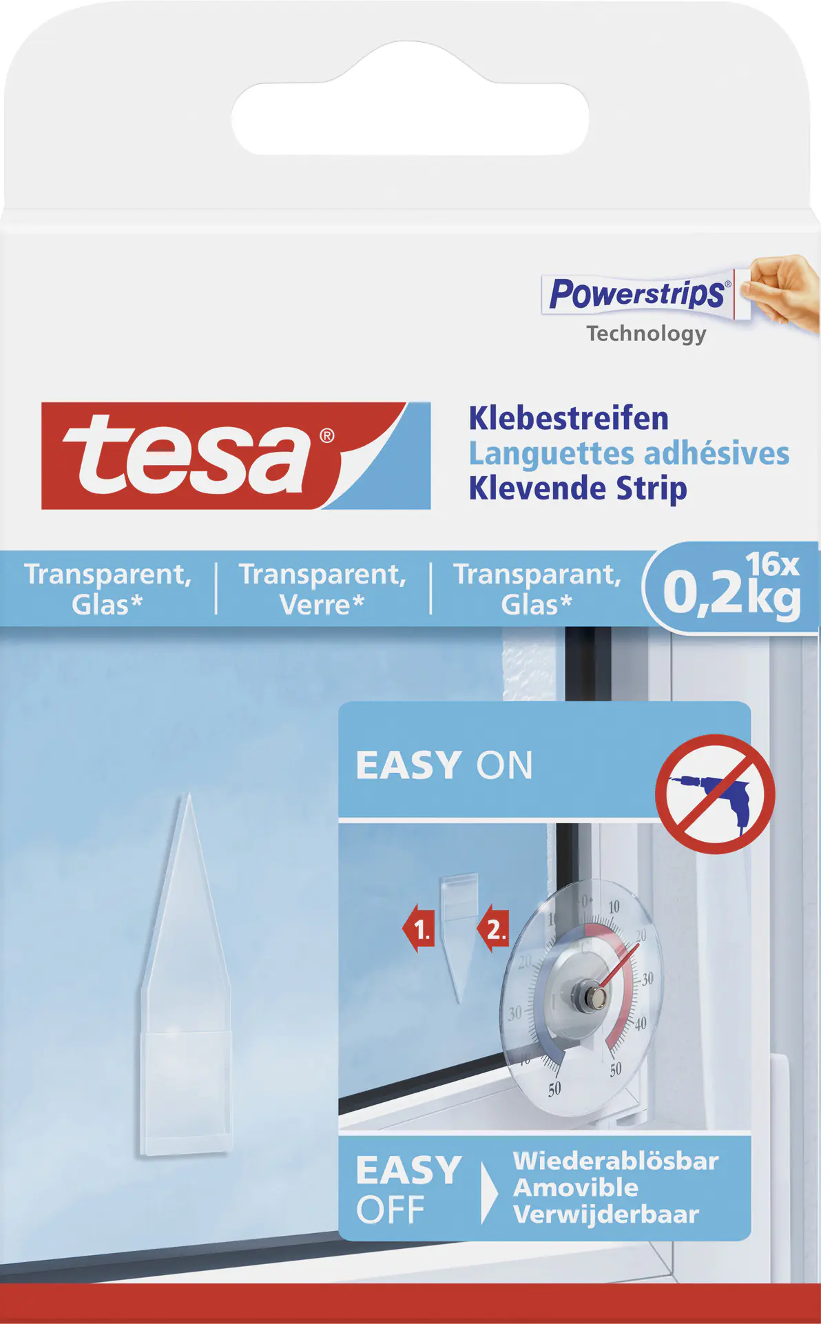 tesa Klebestreifen Traglast 200 g, 16 Stück