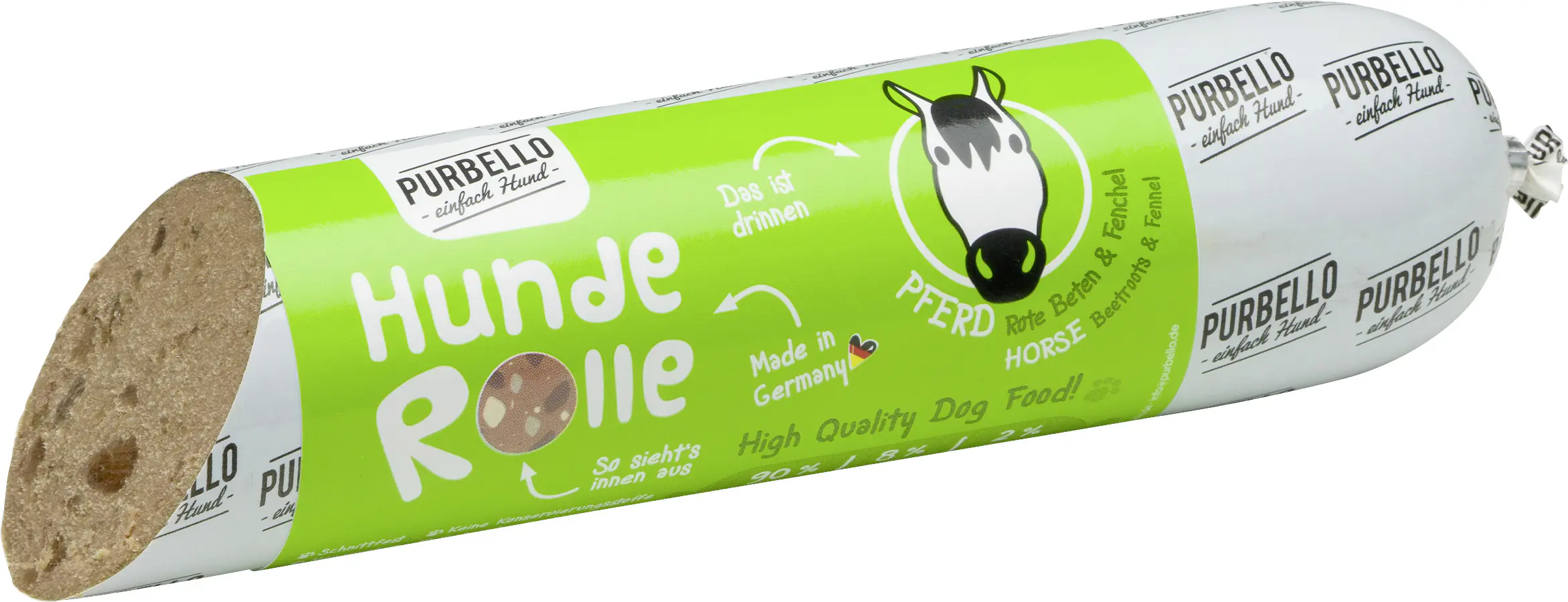 Purbello Hundefutter Rolle Adult getreidefrei 400 g Pferd