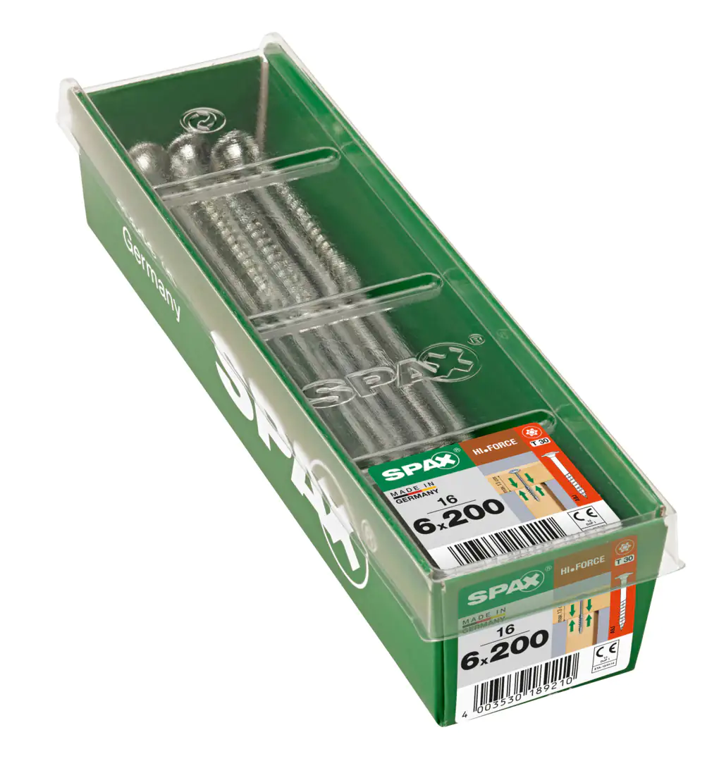 Spax Holzbauschrauben 6.0 x 200 mm TX 30 Tellerkopf - 16 Stk.