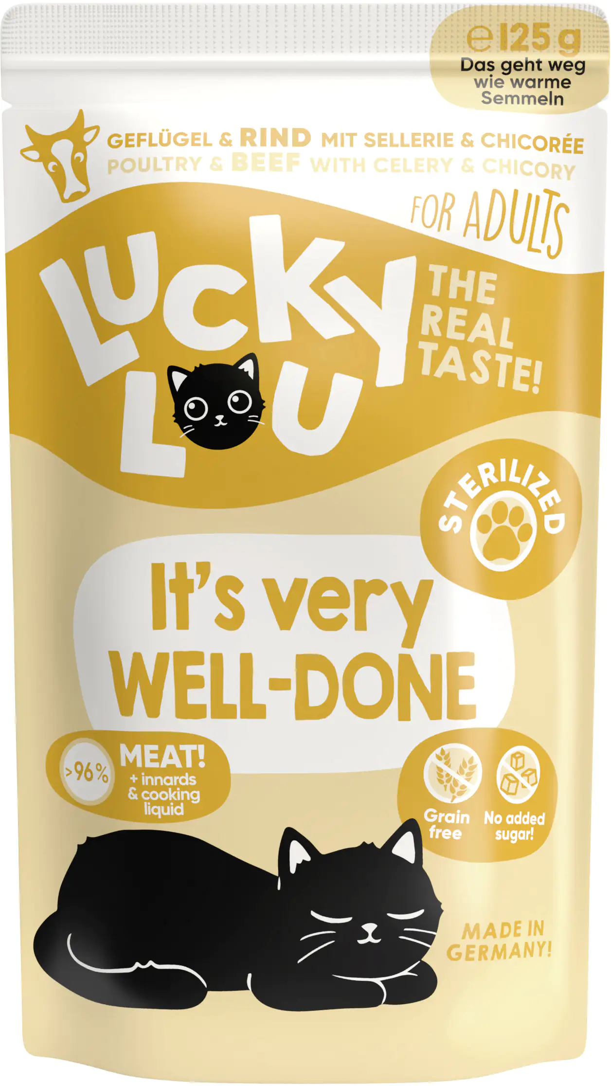 Lucky Lou Lifestage Sterilized Geflügel und Rind 125g