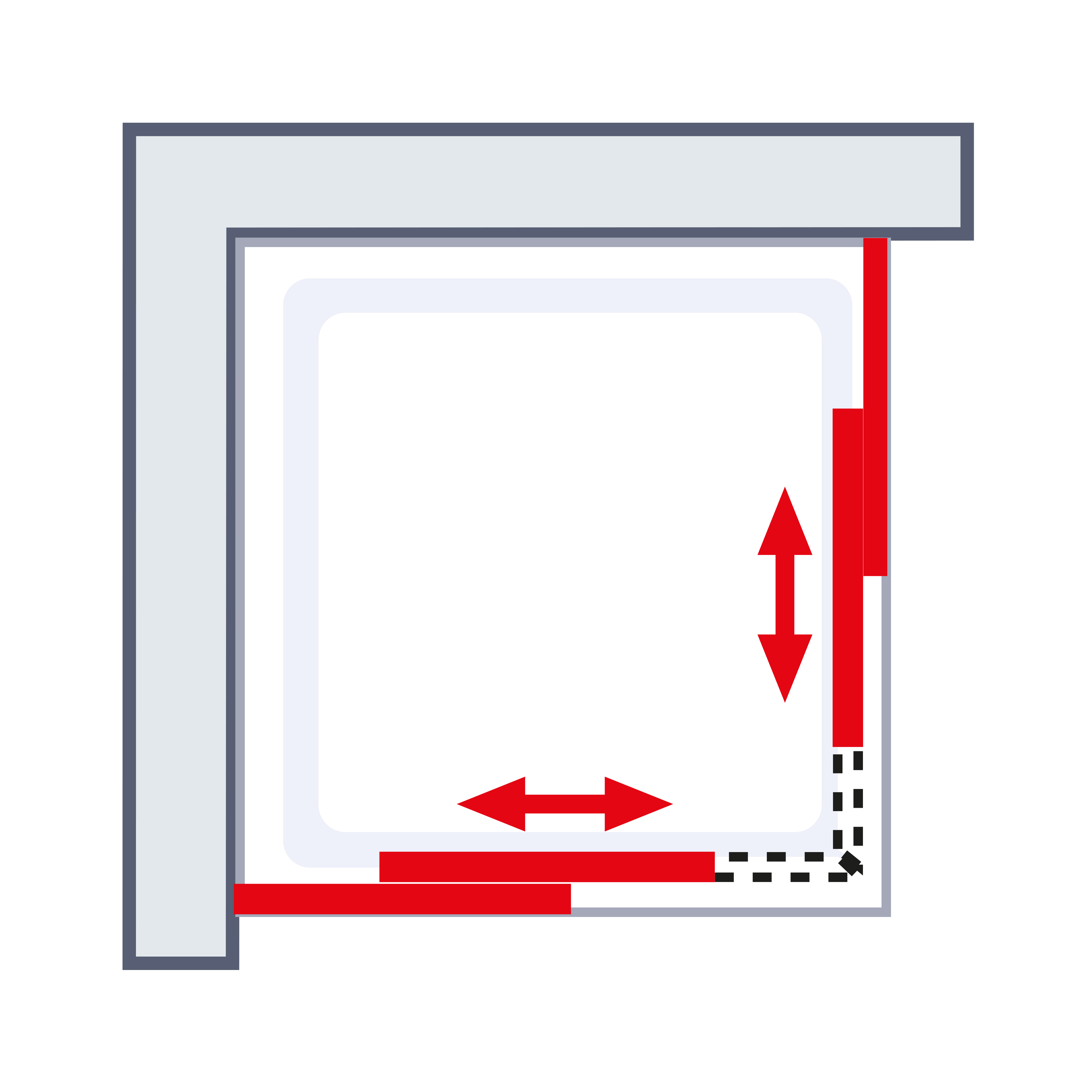 Schulte Eckeinstieg 90 x 90 x 200 cm Kristall/Trend