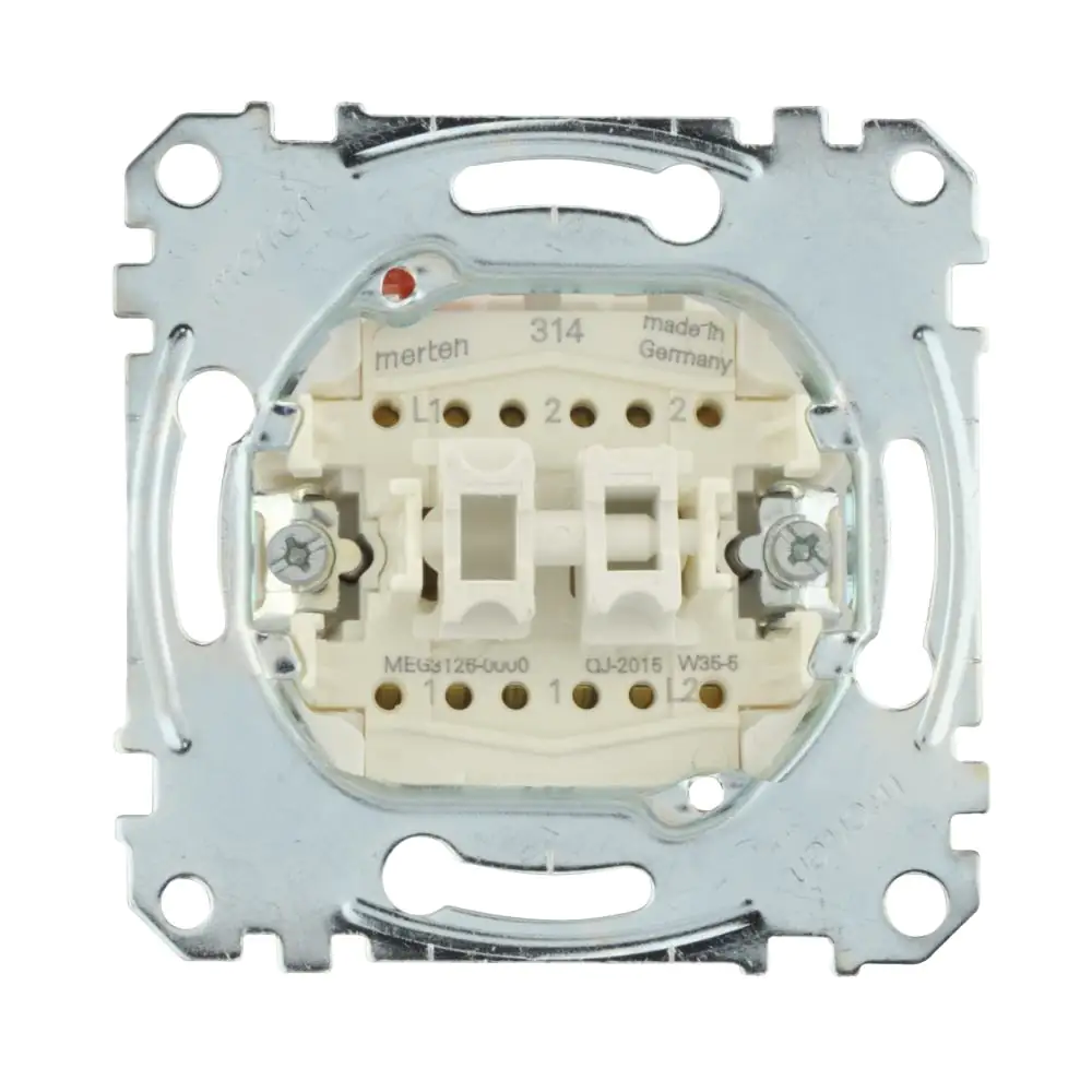 Merten Doppel- Wechselschaltereinsatz für 2 Wippen, MEG3126-0000 Merten Doppel- Wechselschaltereinsatz für 2 Wippen, MEG3126-0000