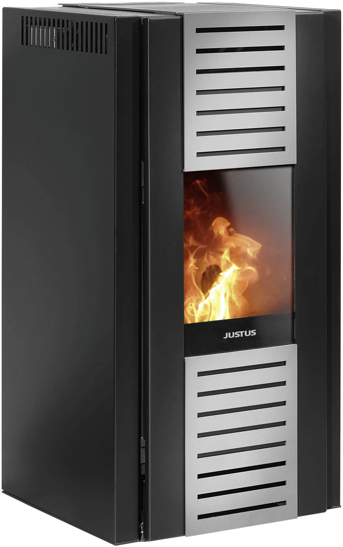 Justus Pelletofen Sirkos Aqua 2.0 Stahl schwarz 2,5 - 9,4 kW