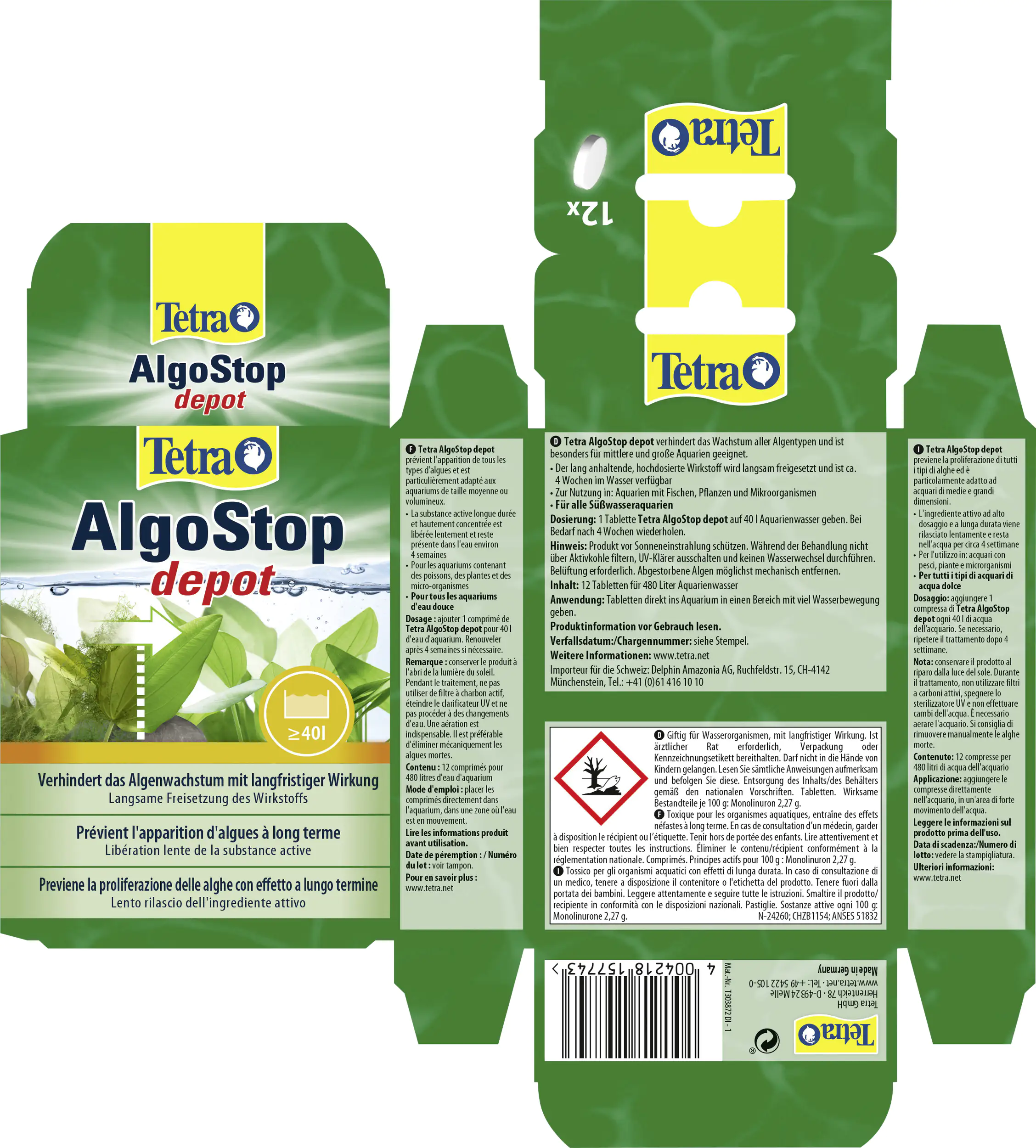 Tetra AlgoStop Depot 12 Tabletten