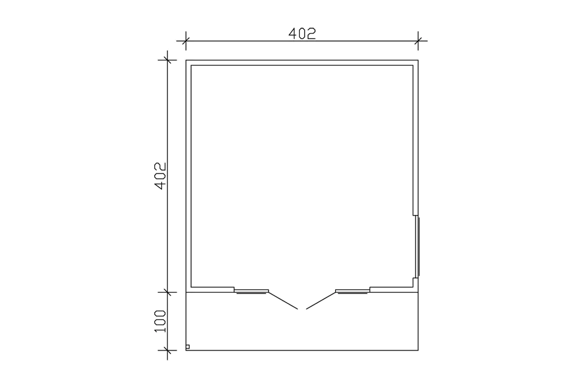 4018211035885_3 SKAN HOLZ Gartenhaus Tokio 4 402 x 402 cm schiefergrau mit Fußboden, doppelschalig