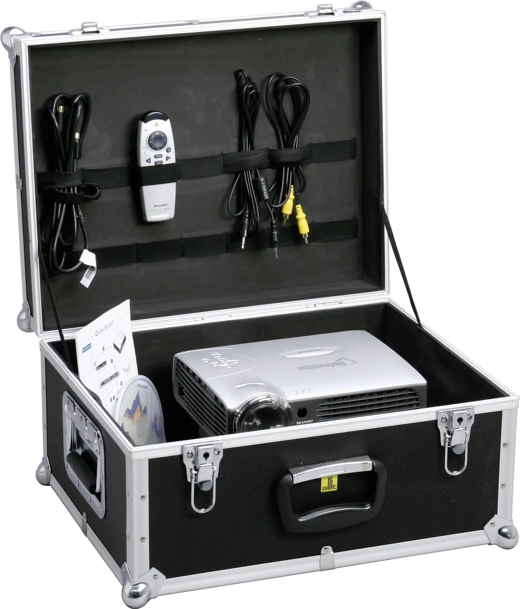 Allit Gerätekiste seitliche Griffe AluPlus ToolBox 18 schwarz ohne Inhalt