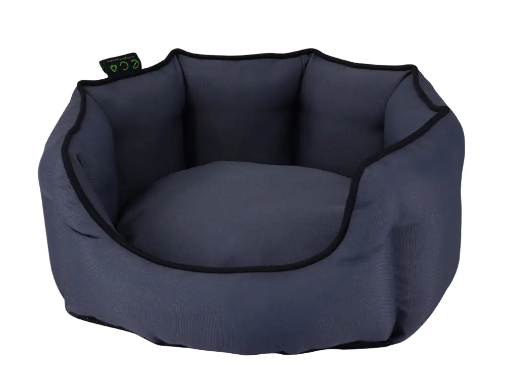 Nobby Eco Komfortbett Esat oval L 86 x B 70 x H 24 cm grau