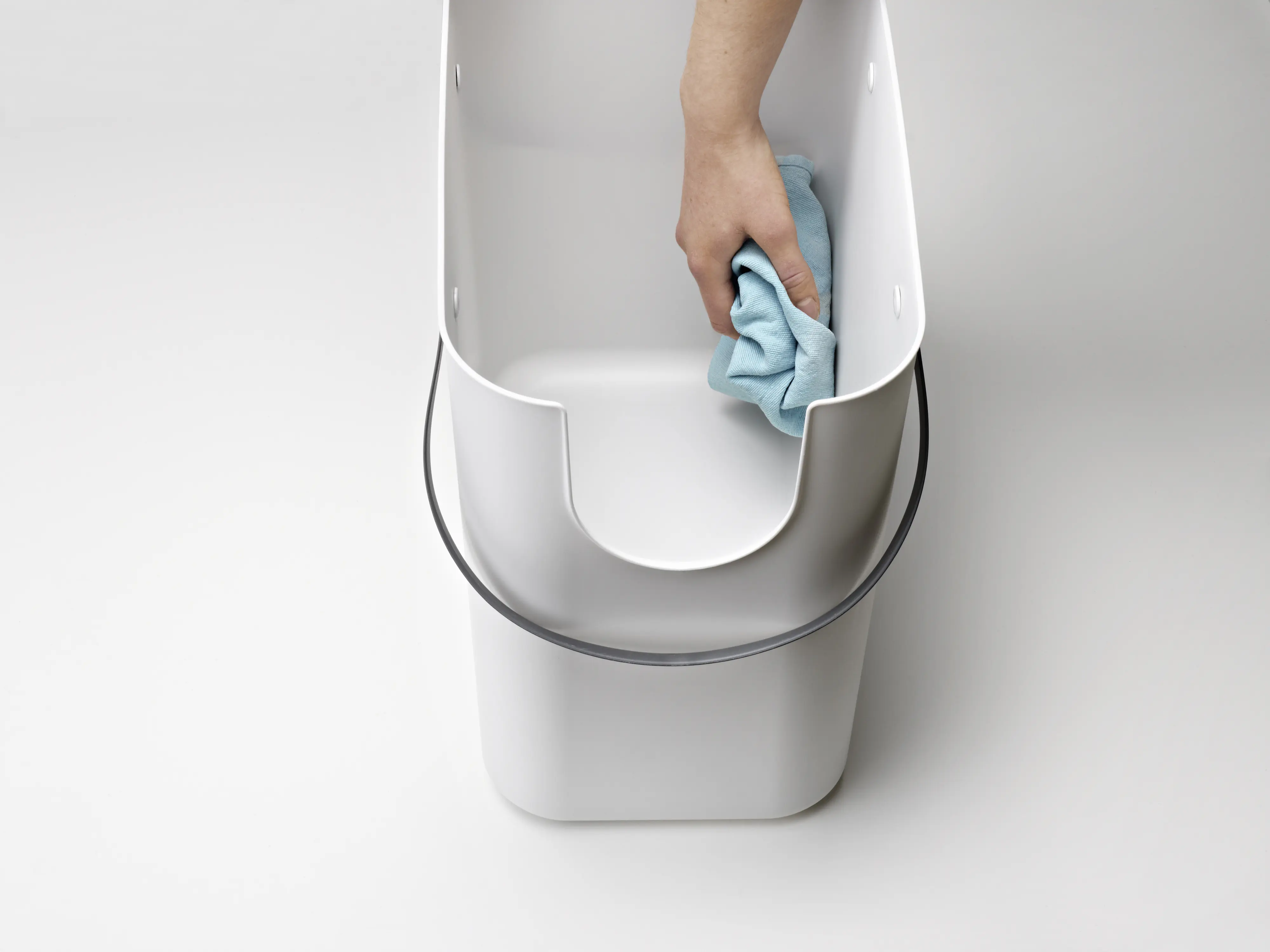 Rotho Mülltrennungssystem Albula 25 L mistletoe white Recyclingbehälter