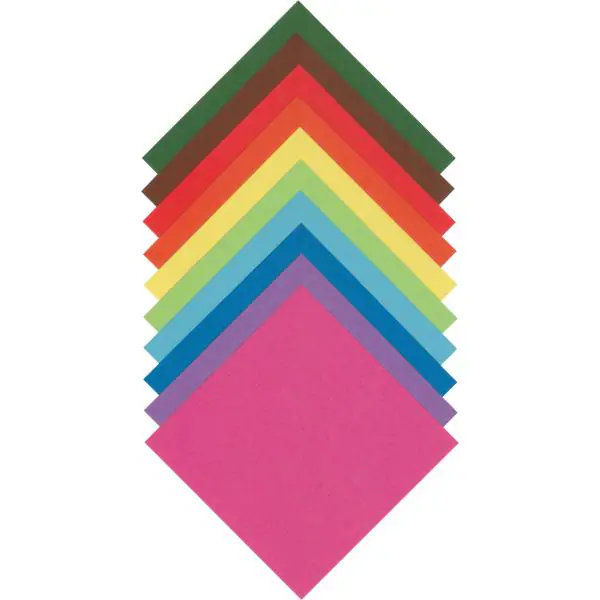 Glorex Faltblätter 70g farb.sortiert 20 x 20 cm, 100 Blatt