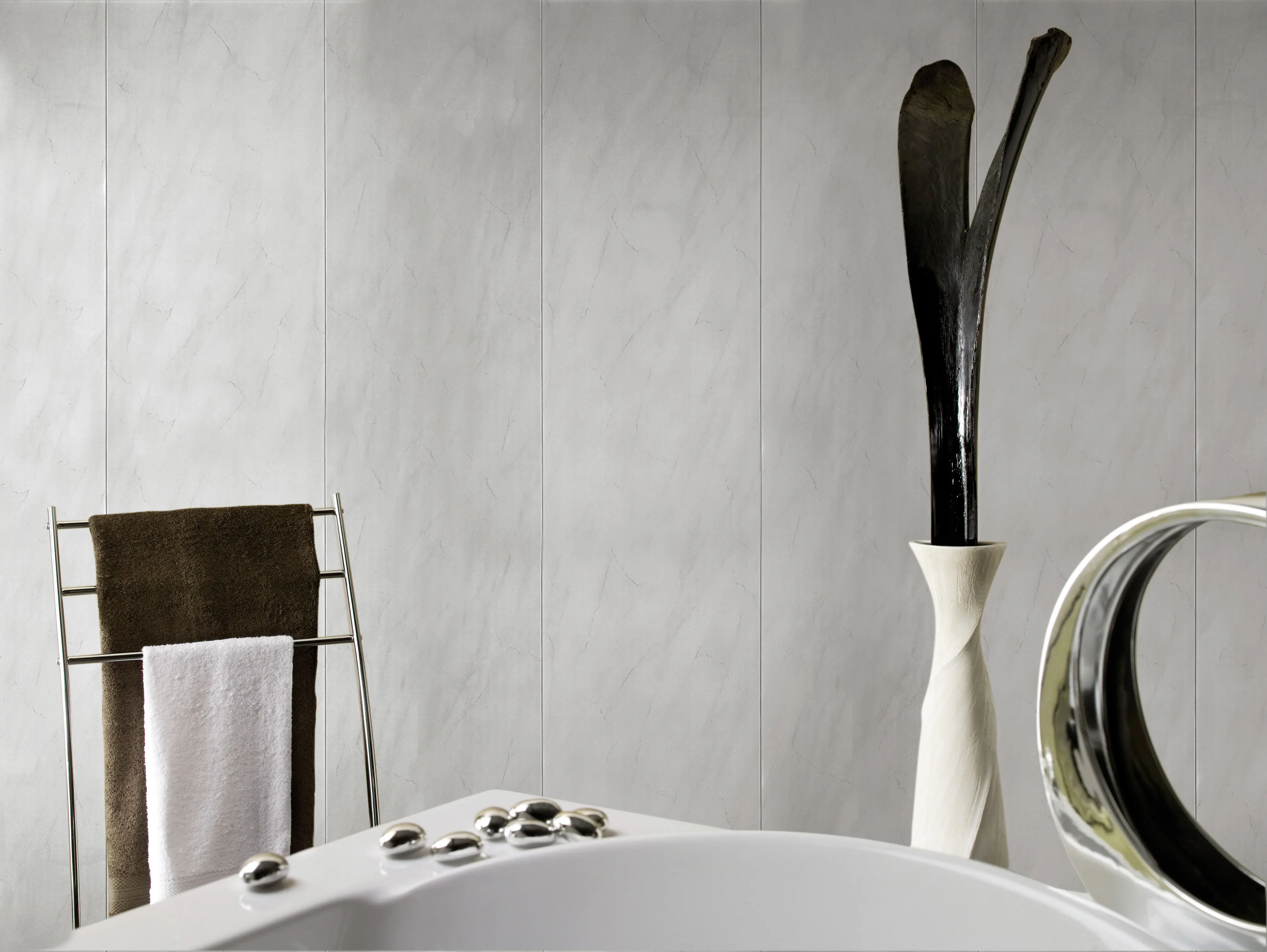 Grosfillex Kunststoffpaneele Element 260 x 37,5 cm 8 mm Marmor grau