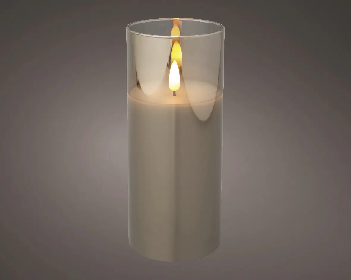 Kaemingk LED Kerze Wachs Indoor 17,5 cm warmweiß