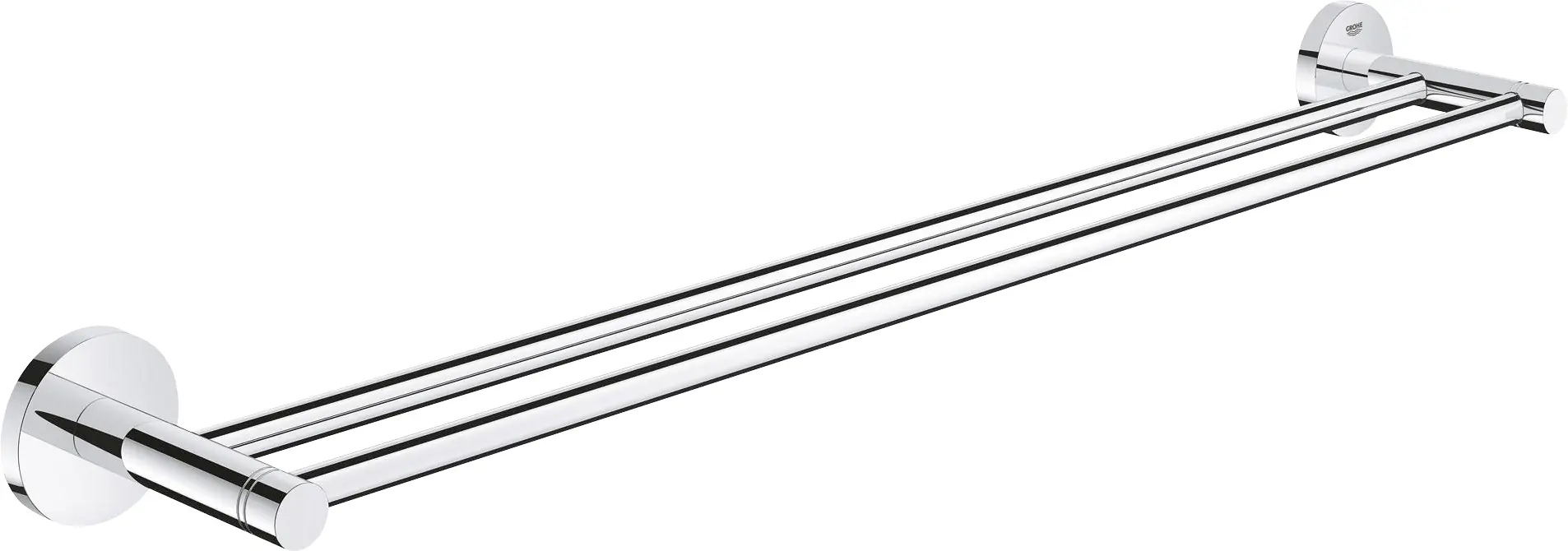 Grohe Start Doppel-Badetuchhalter chrom mit langlebiger Oberfläche