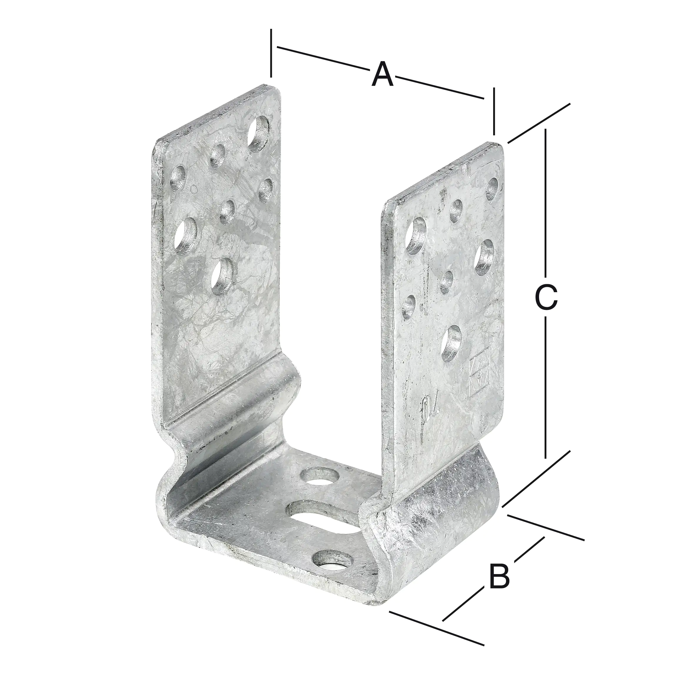 Vormann Schwere Stützenschuhe feuerverzinkt 71 x 60 x 125 mm