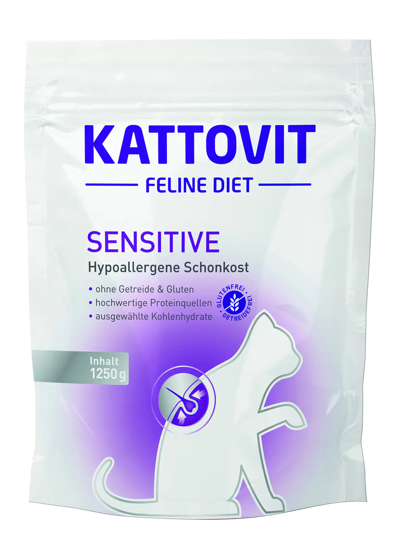 Kattovit Feline Diet Sensitive Hypoallergene Schonkost Katzenfutter 1,25 kg