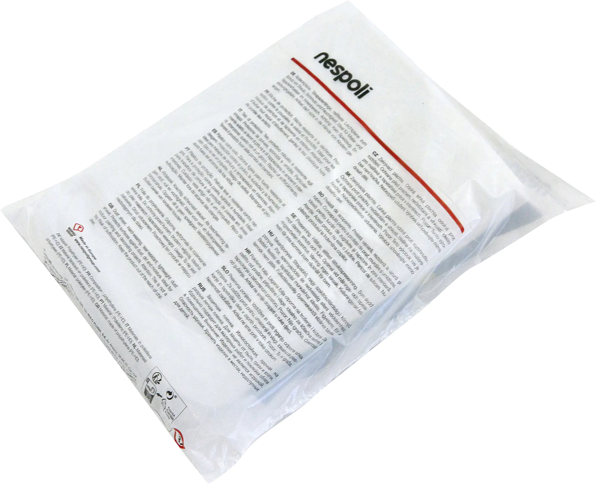 Nespoli Abdeckplane 8,5 my 4 x 12,5 m = 50 m² transparent Nespoli Abdeckplane 8,5 my 4 x 12,5 m = 50 m² transparent